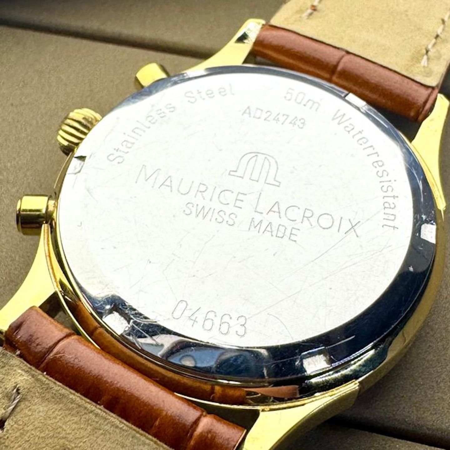 Maurice Lacroix Les Classiques Chronographe 04663 (1995) - White dial 39 mm Gold/Steel case (7/8)