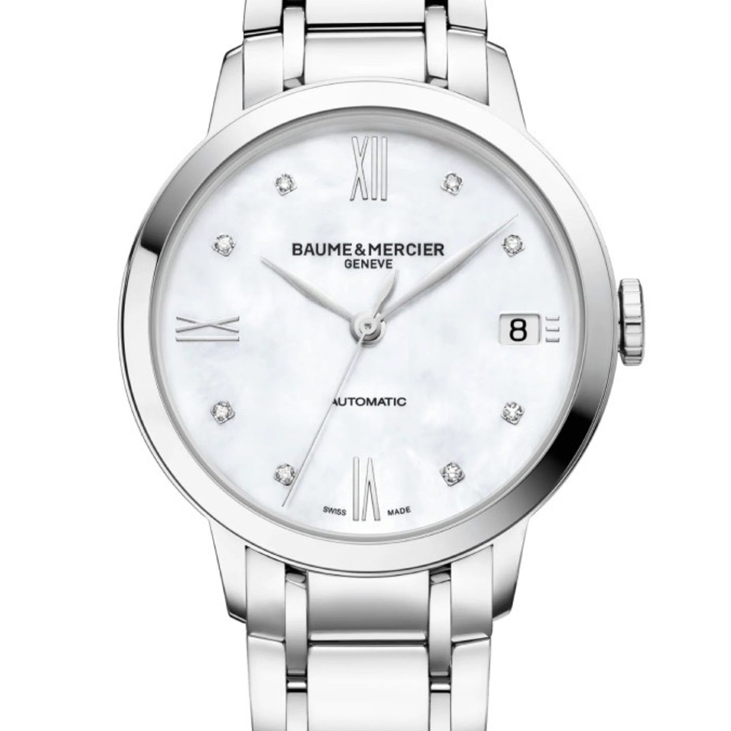 Baume & Mercier Classima M0A10496 (2024) - Pearl dial 34 mm Steel case (2/3)