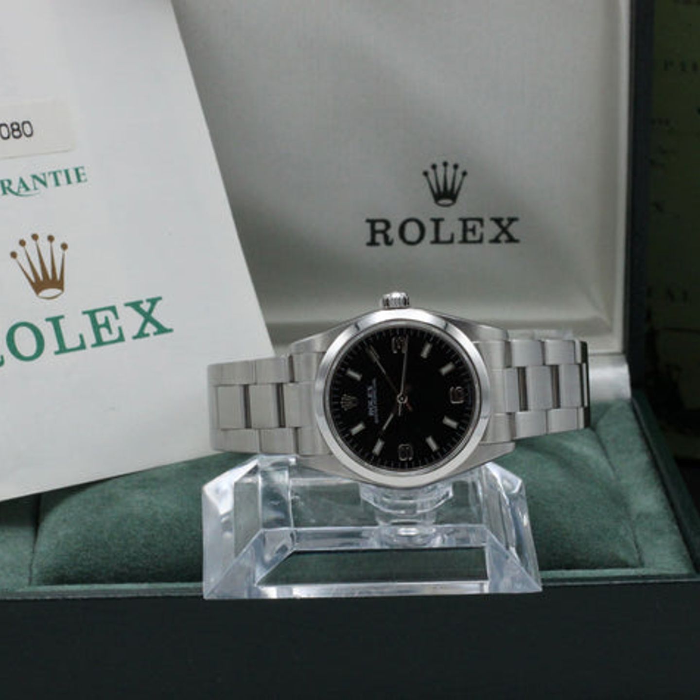Rolex Oyster Perpetual 31 77080 (1999) - Black dial 31 mm Steel case (3/7)