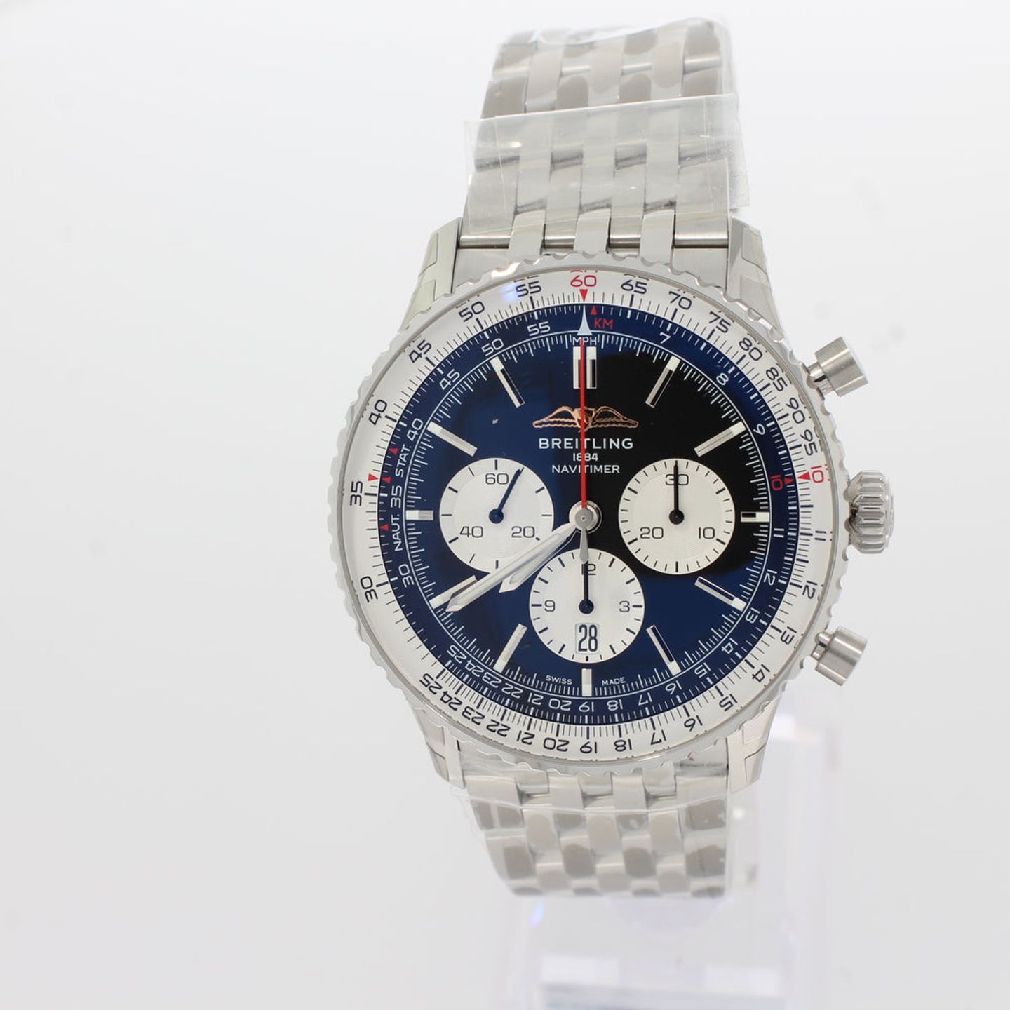 Breitling Navitimer 1 B01 Chronograph AB0138211B1A1 (2024) - Zwart wijzerplaat 43mm Staal (1/4)