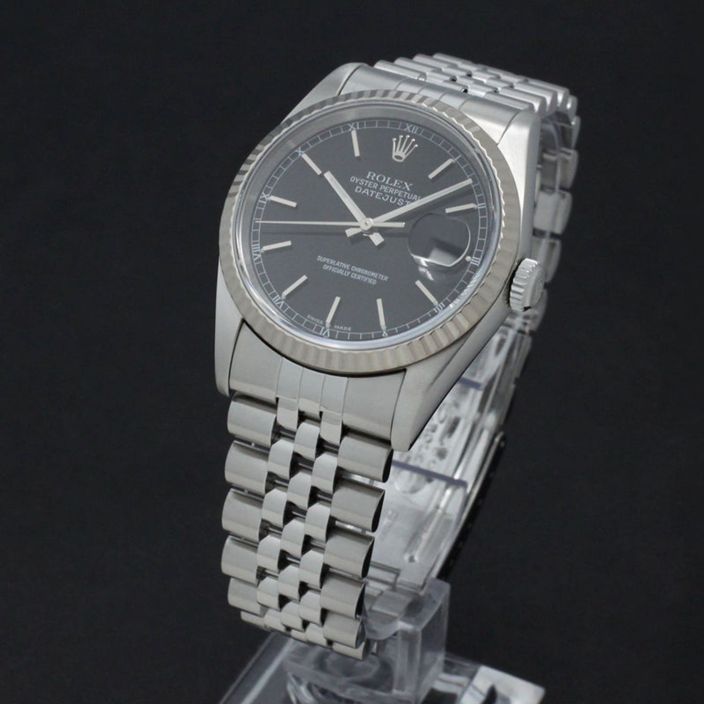 Rolex Datejust 36 16234 (2001) - Black dial 36 mm Steel case (2/7)