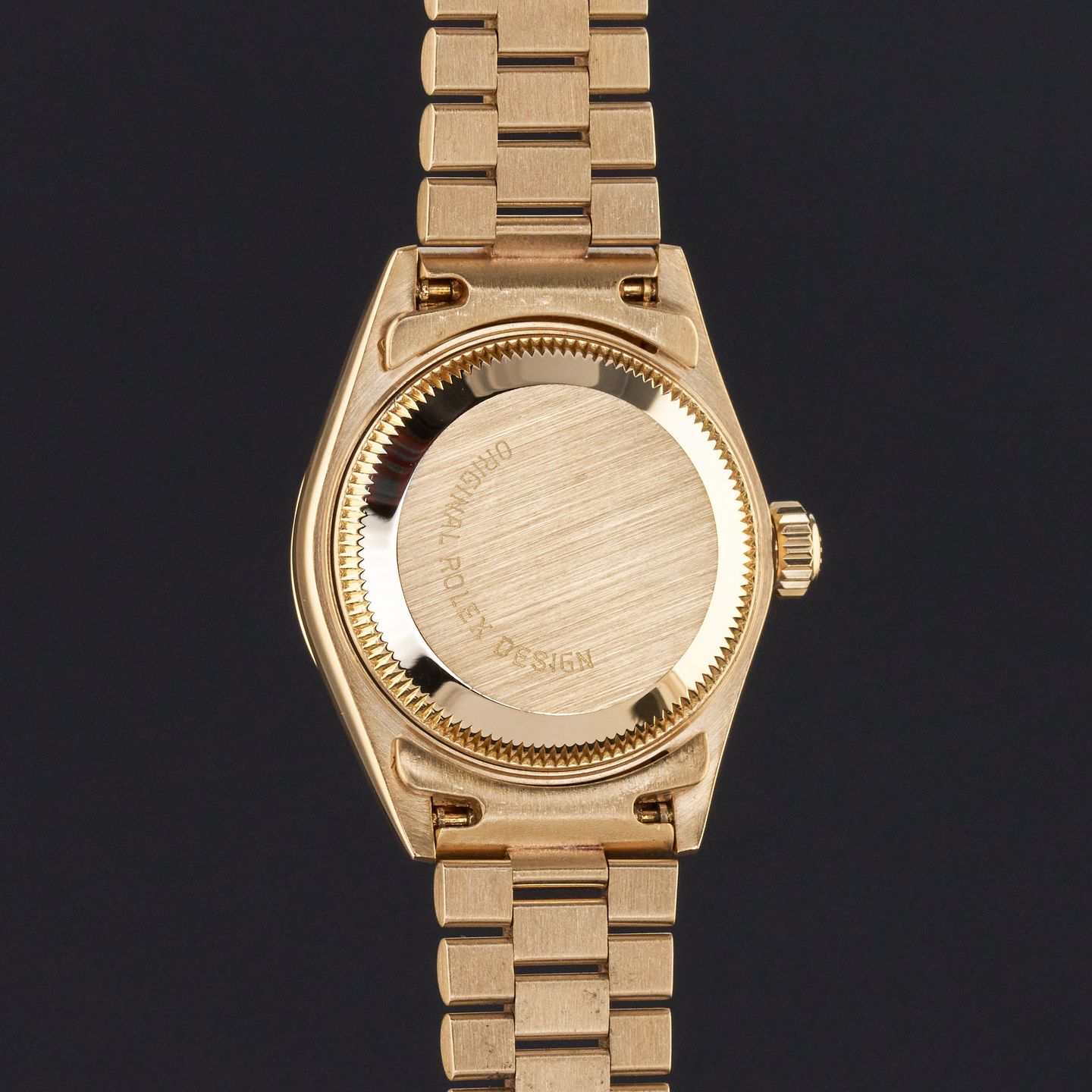 Rolex Lady-Datejust 69258 (1989) - Blue dial 26 mm Yellow Gold case (7/8)