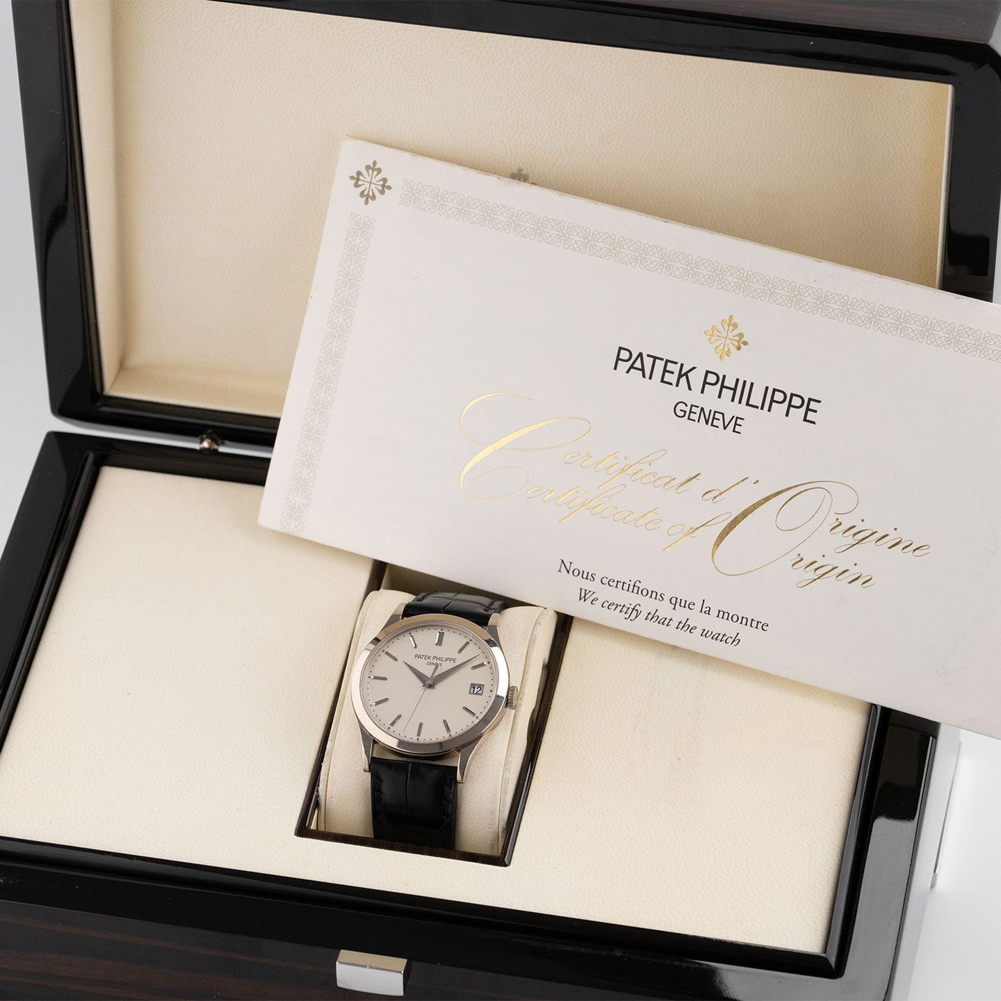 Patek Philippe Calatrava 5296G-010 (2016) - Zilver wijzerplaat 38mm Witgoud (6/6)