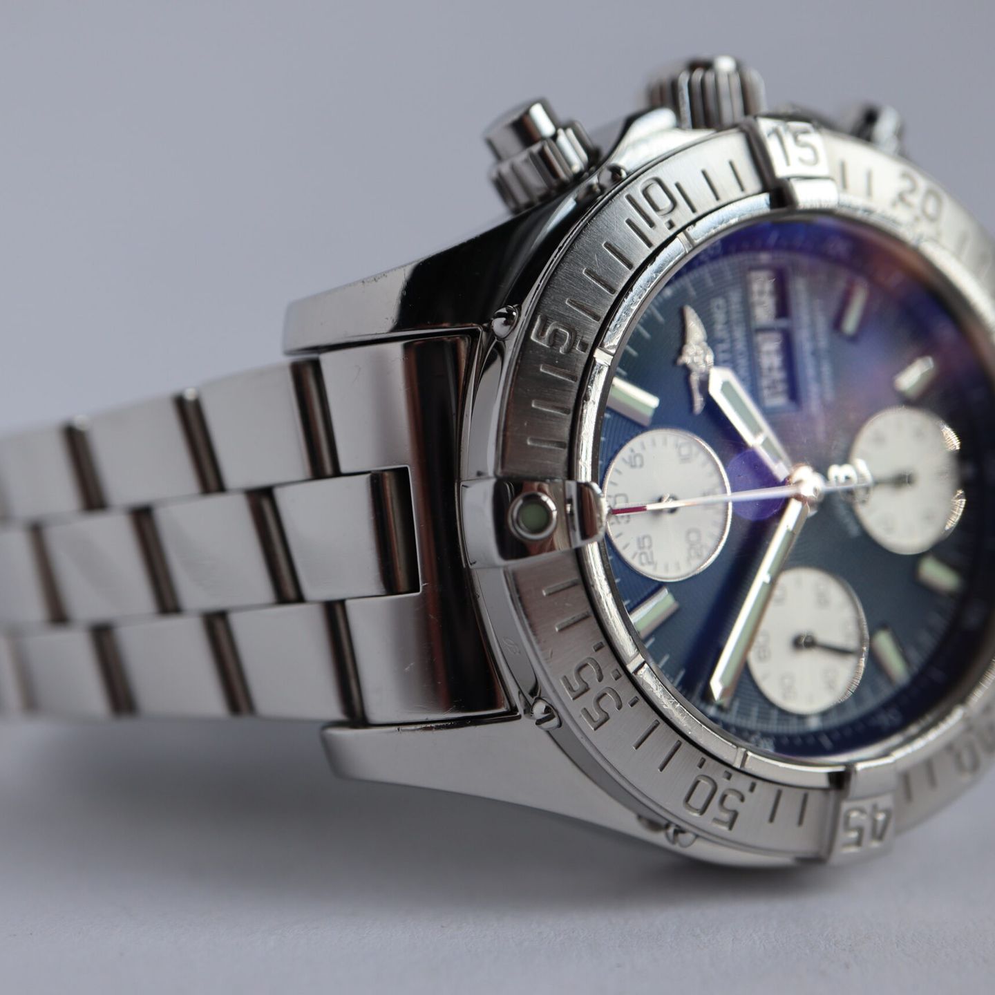 Breitling Superocean Chronograph II A13340 (2007) - Blue dial 42 mm Steel case (7/8)