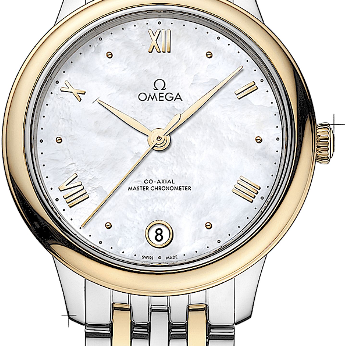 Omega De Ville 434.20.34.20.05.002 (2024) - White dial 34 mm Gold/Steel case (2/2)