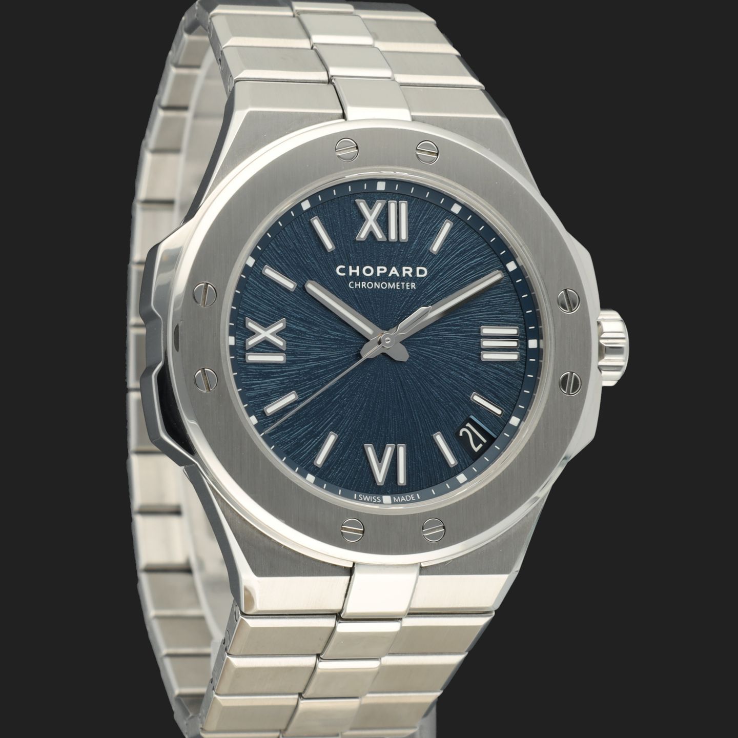 Chopard Alpine Eagle 298600-3001 (2023) - Blauw wijzerplaat 41mm Staal (4/8)