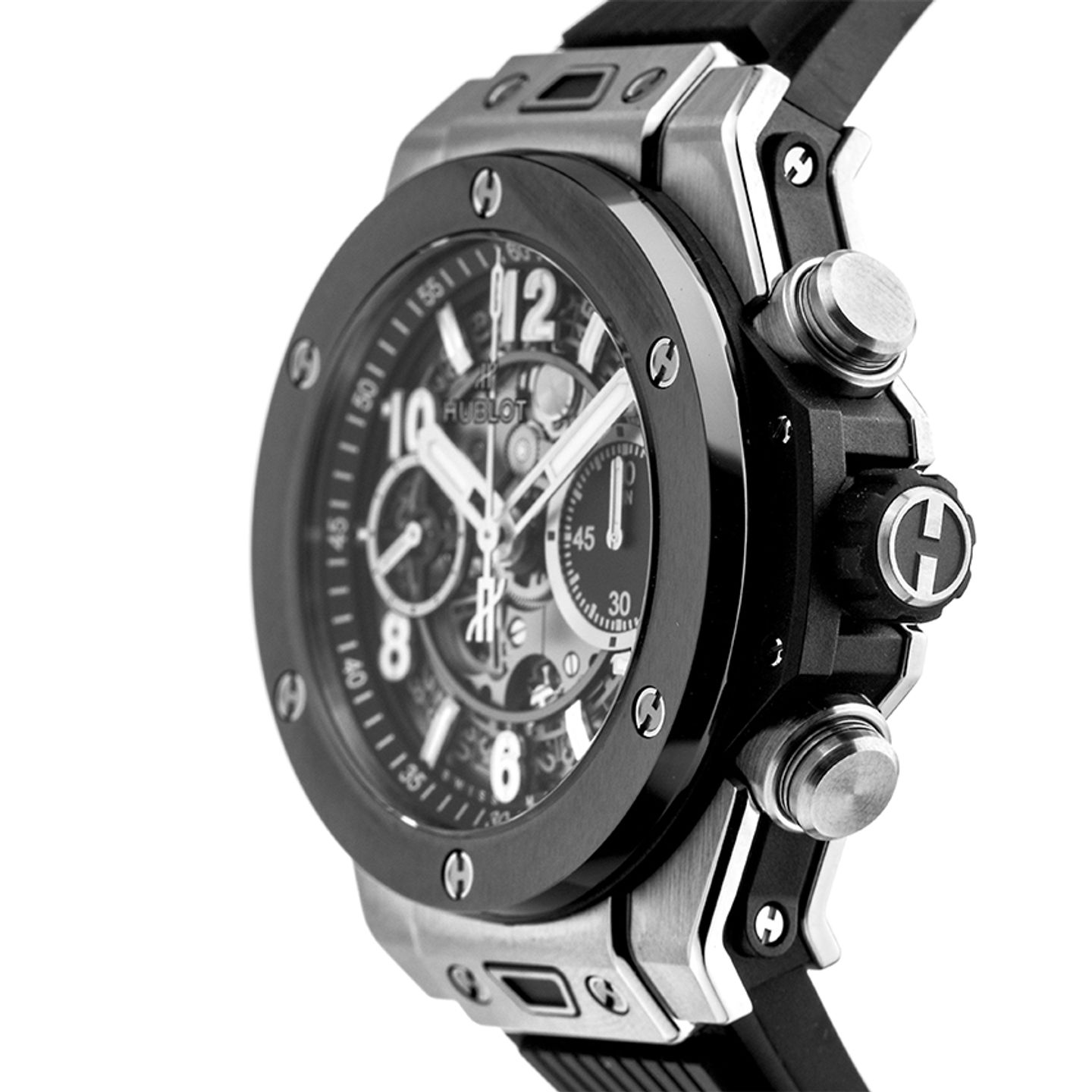 Hublot Big Bang 411.NM.1171.RX  (2024) - Transparent dial 42 mm Titanium case (4/7)