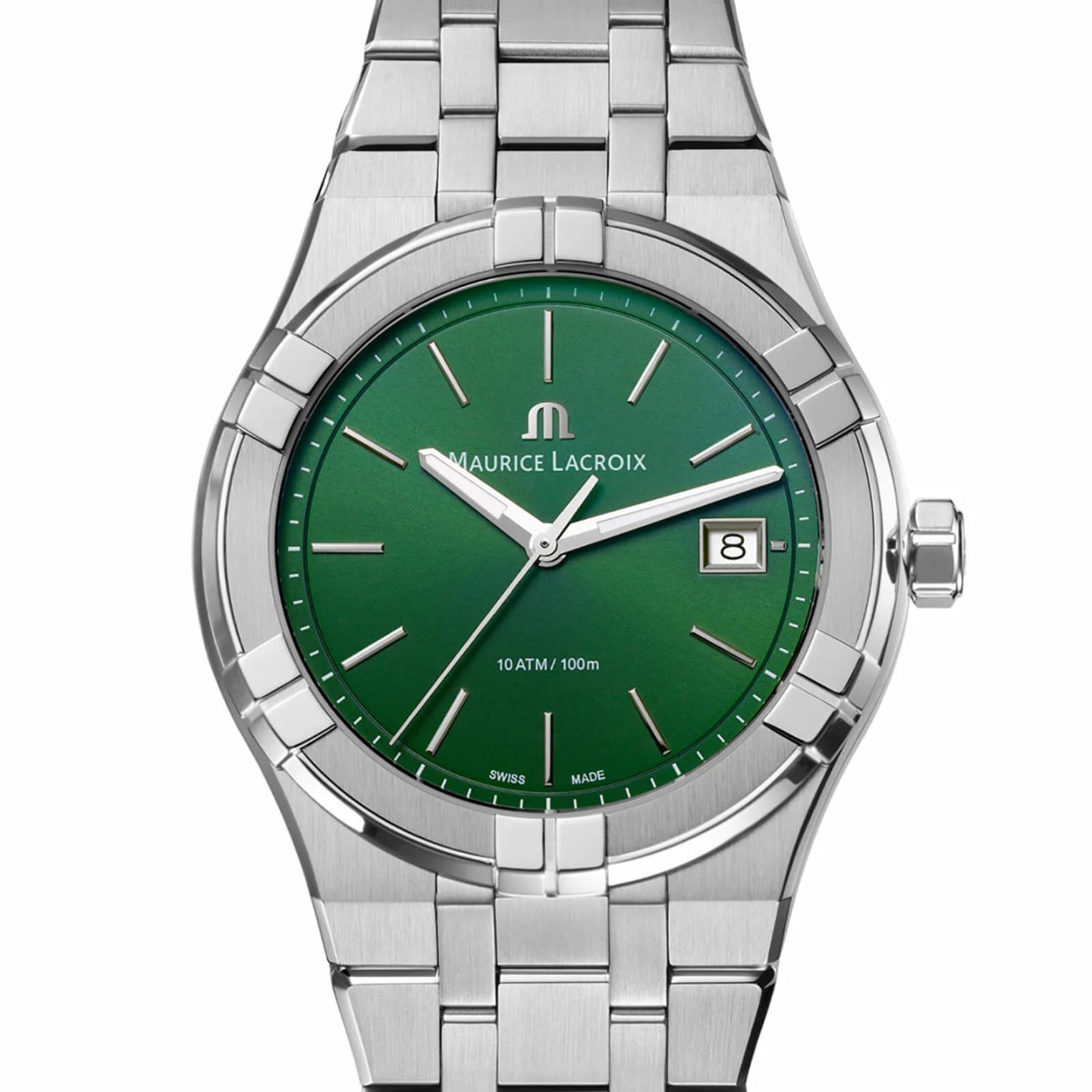 Maurice Lacroix Aikon AI1108-SS002-630-1 (2023) - Groen wijzerplaat 40mm Staal (2/3)