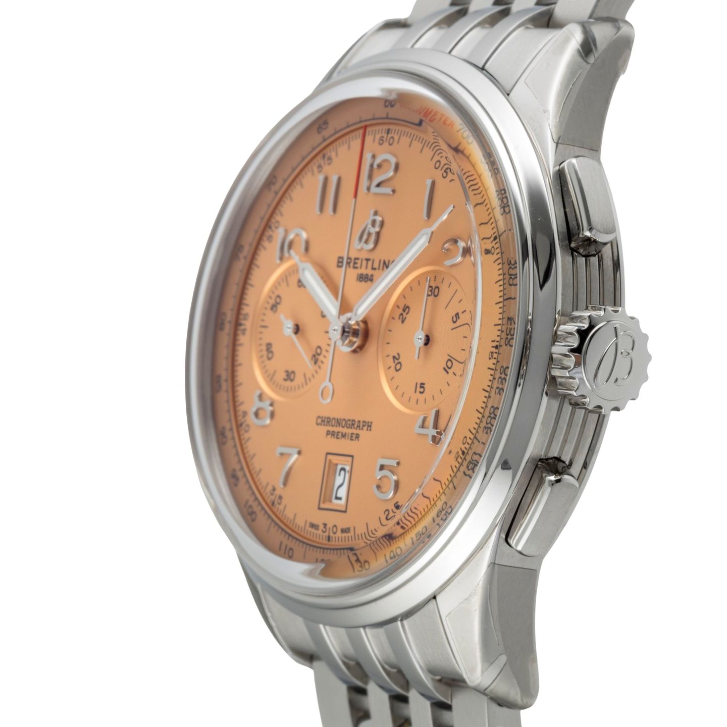 Breitling Premier AB0145331K1A1 (2023) - Pink dial 42 mm Steel case (6/8)