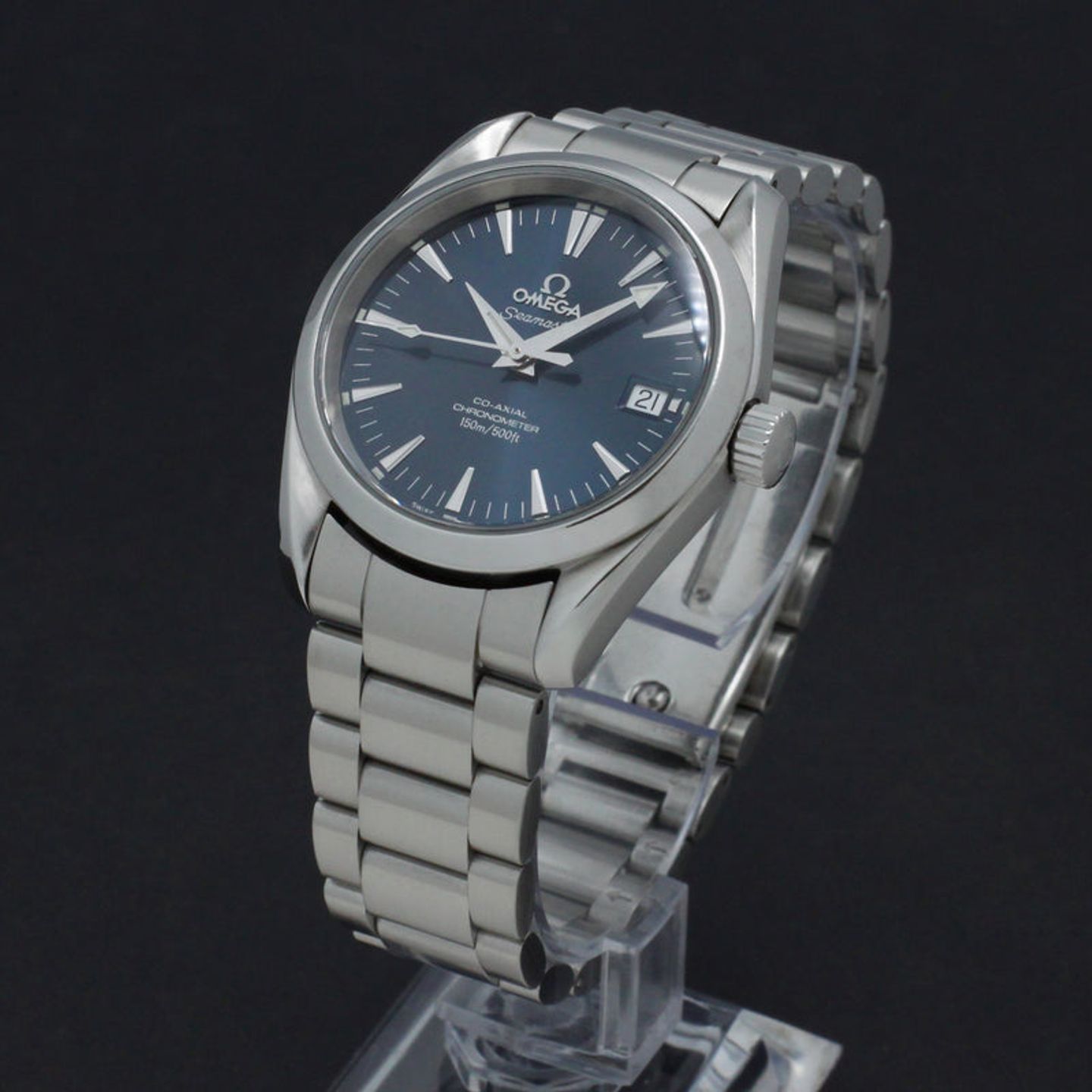 Omega Seamaster Aqua Terra 2504.8 (2005) - Blauw wijzerplaat 36mm Staal (5/7)