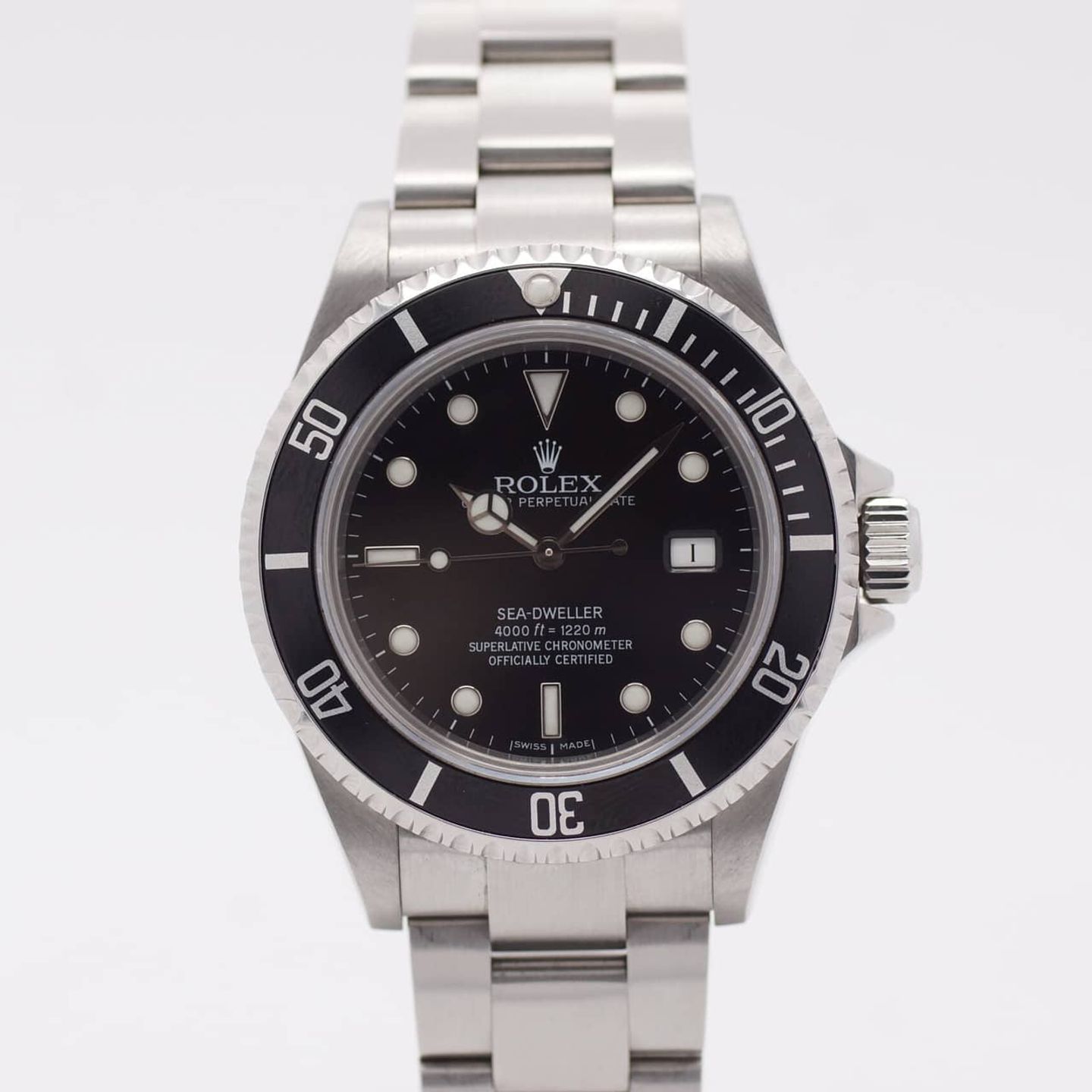 Rolex Sea-Dweller 4000 16600 (2007) - Zwart wijzerplaat 40mm Staal (1/8)