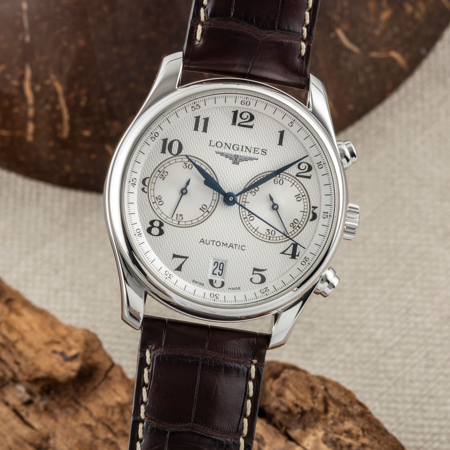 Longines Master Collection L2.629.4.51.5 (Onbekend (willekeurig serienummer)) - Wit wijzerplaat 40mm Staal (3/8)