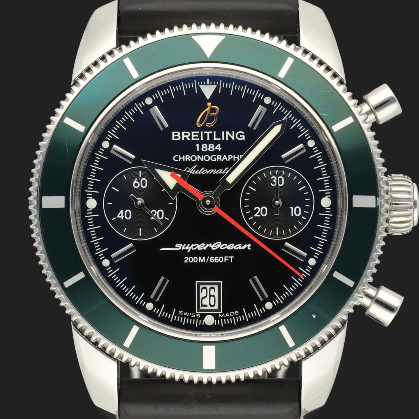 Breitling Superocean Heritage Chronograph A2337036/BB81 (2015) - Zwart wijzerplaat 44mm Staal (2/8)