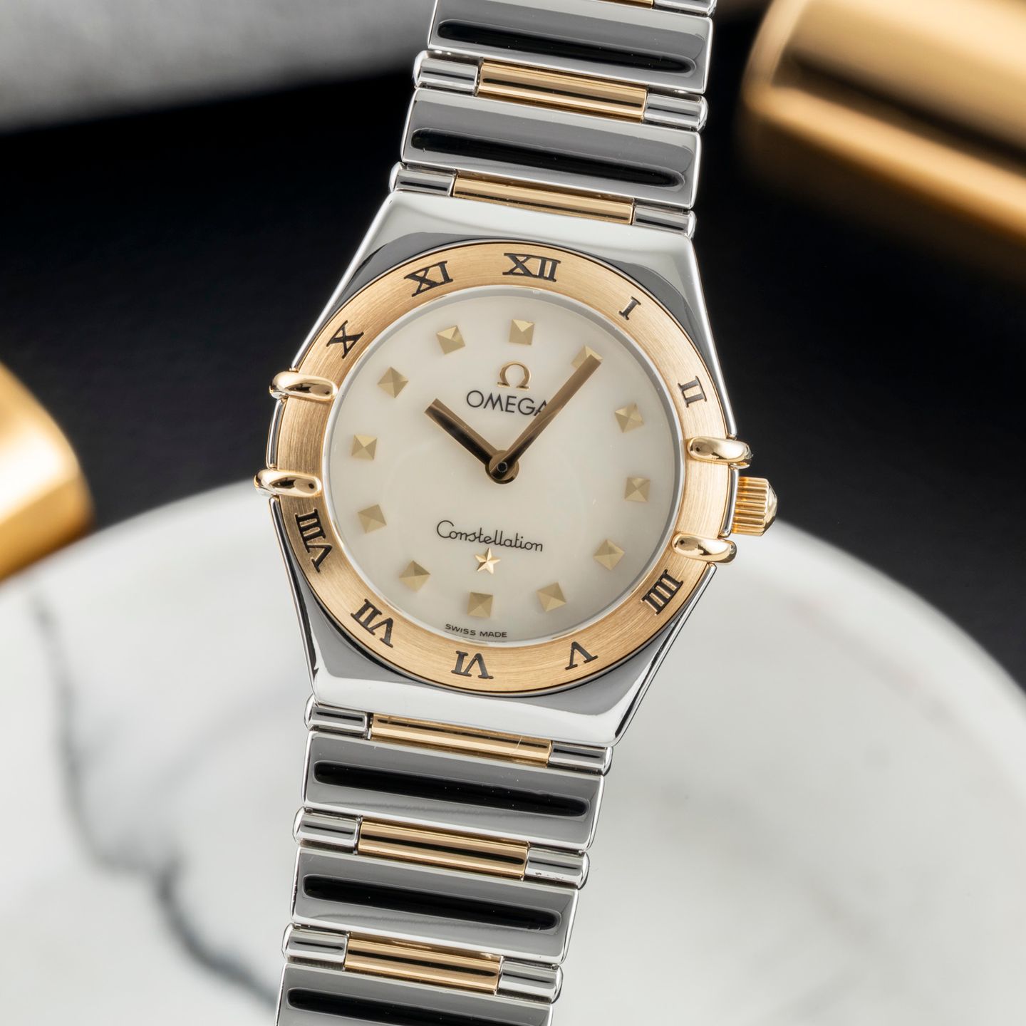 Omega Constellation 1371.71.00 (1998) - White dial 26 mm Gold/Steel case (3/8)