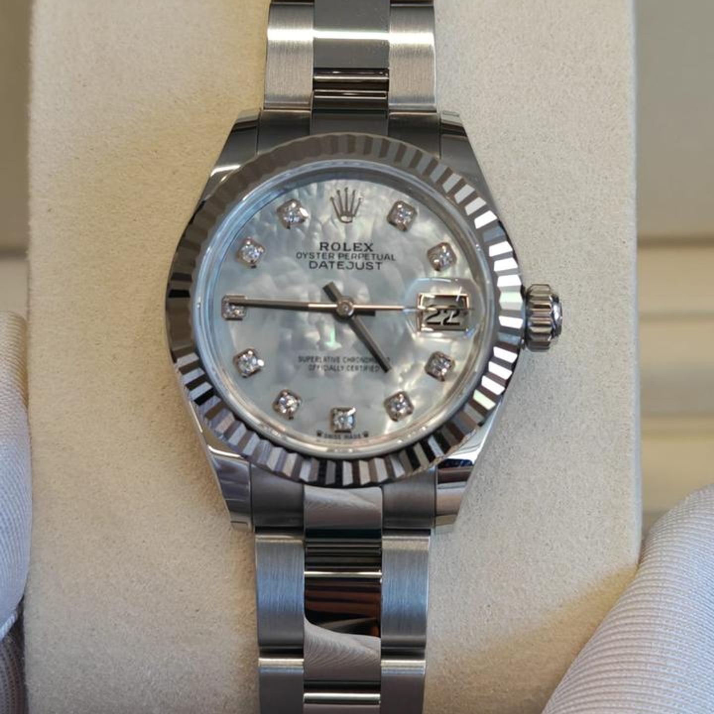 Rolex Lady-Datejust 279174NG WHITE OYS - (7/10)