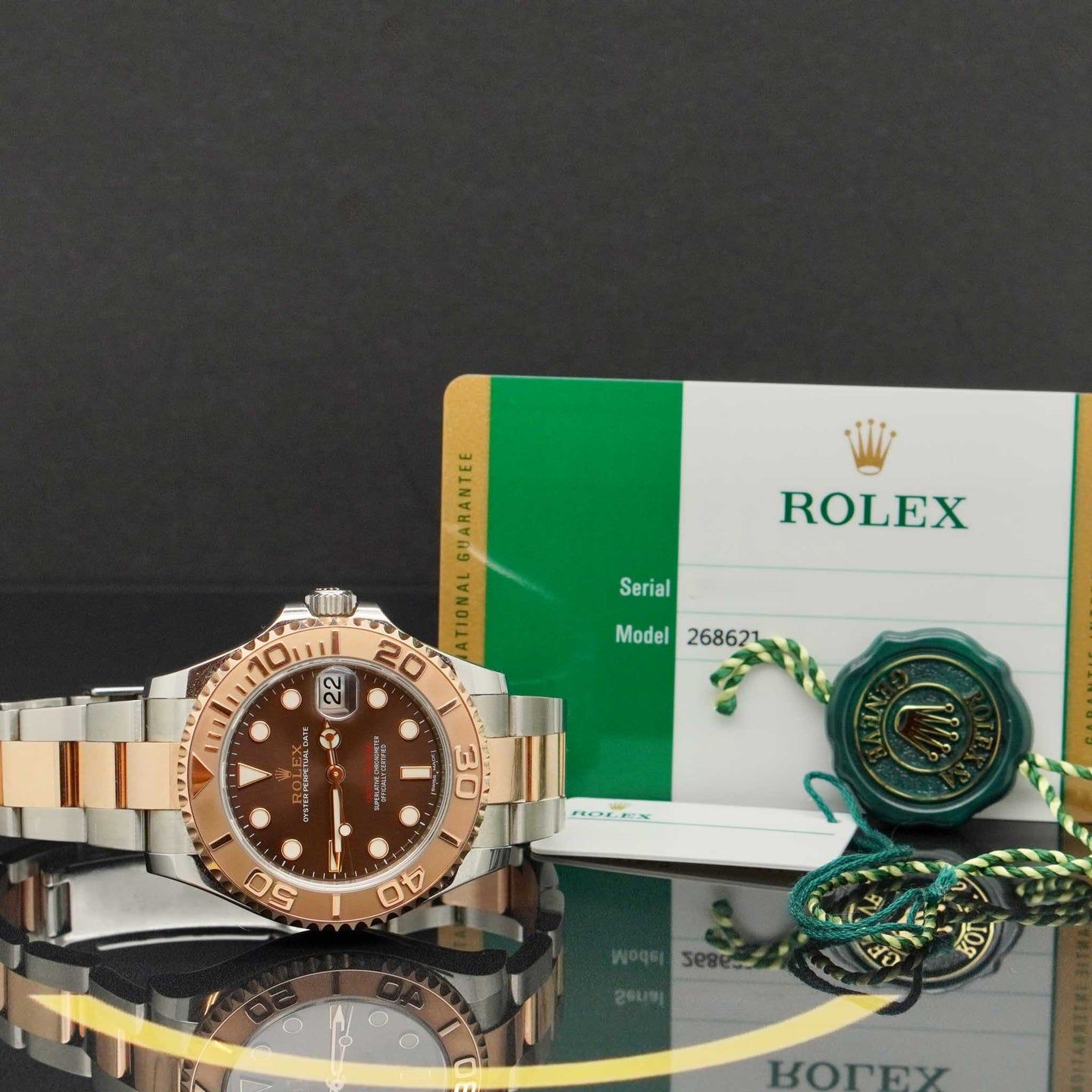 Rolex Yacht-Master 37 268621 (2017) - Brown dial 37 mm Gold/Steel case (5/7)