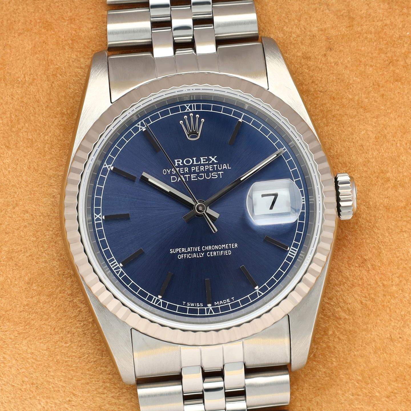 Rolex Datejust 36 16234 (1989) - Blue dial 36 mm Steel case (1/8)