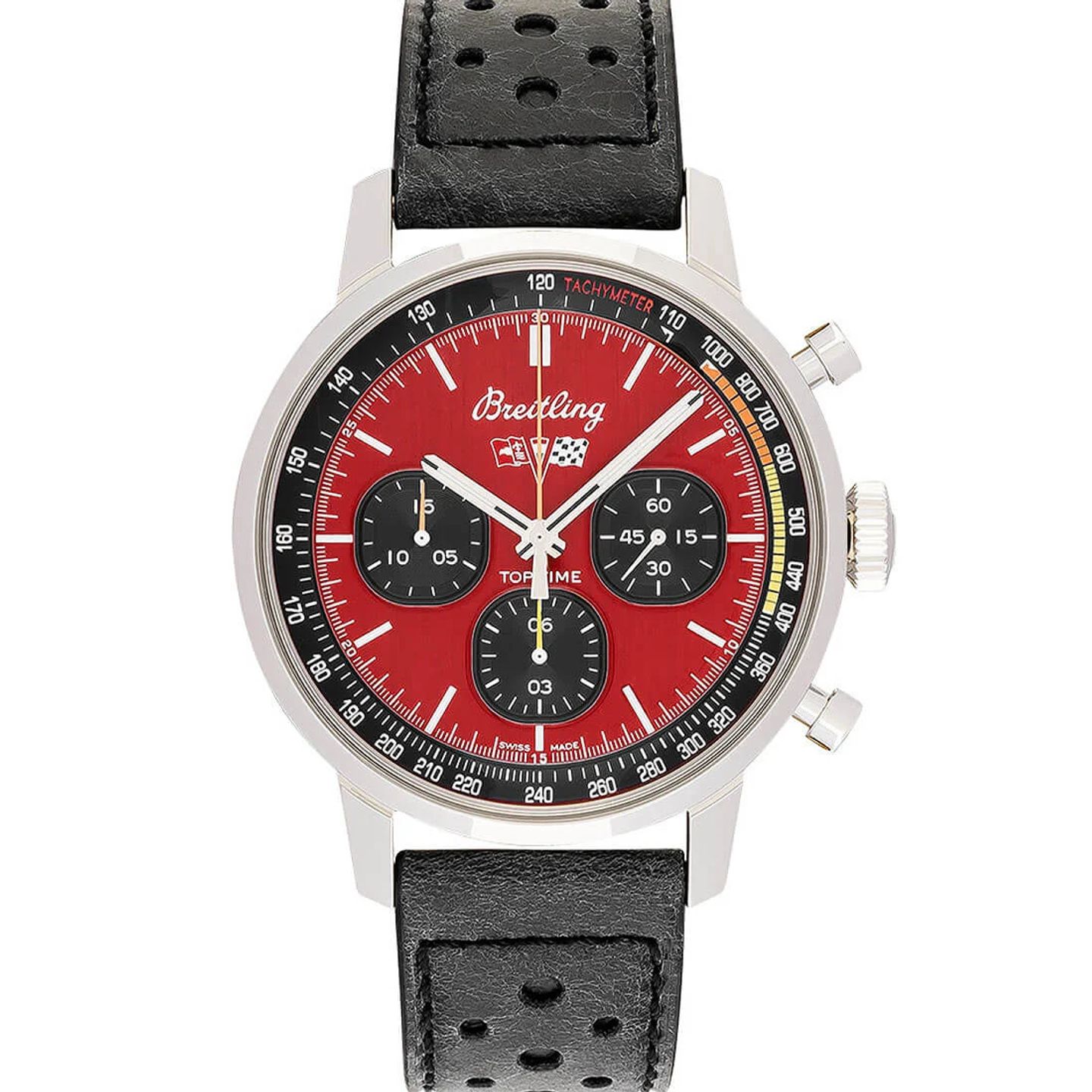 Breitling Top Time A25310241K1X1 (2023) - Rood wijzerplaat 42mm Staal (1/2)