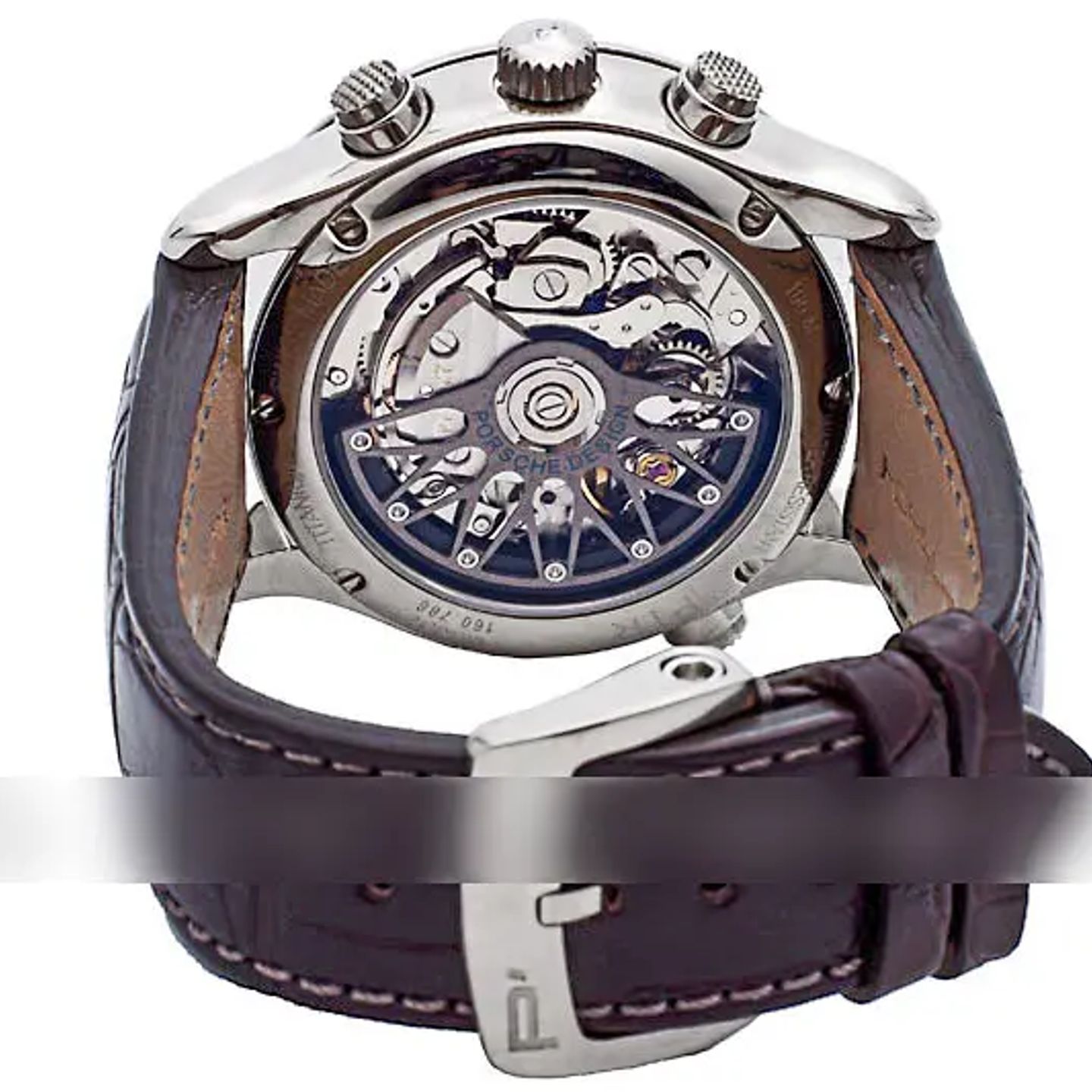 Porsche Design Dashboard P6613.12.40.1145 (2016) - Zwart wijzerplaat 42mm Titanium (3/4)