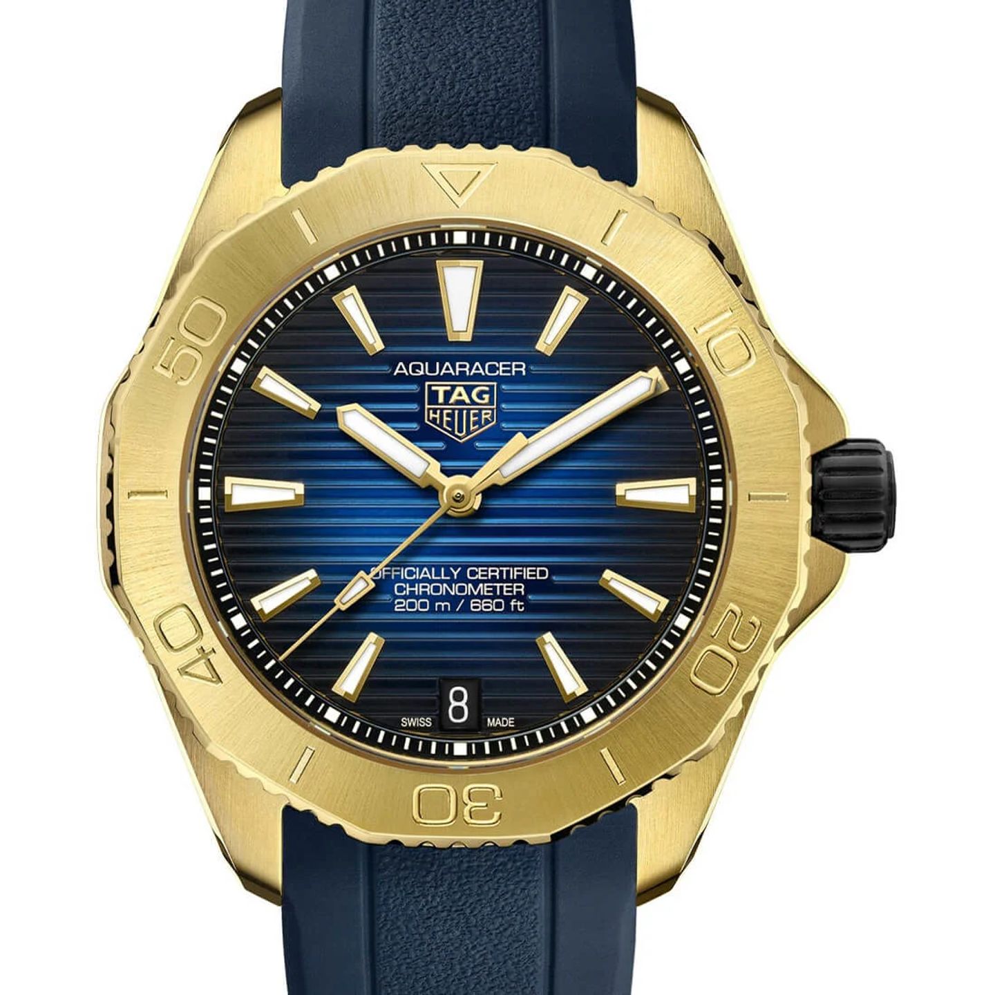 TAG Heuer Aquaracer WBP5152.FT6210 (2024) - Blauw wijzerplaat 40mm Geelgoud (2/3)