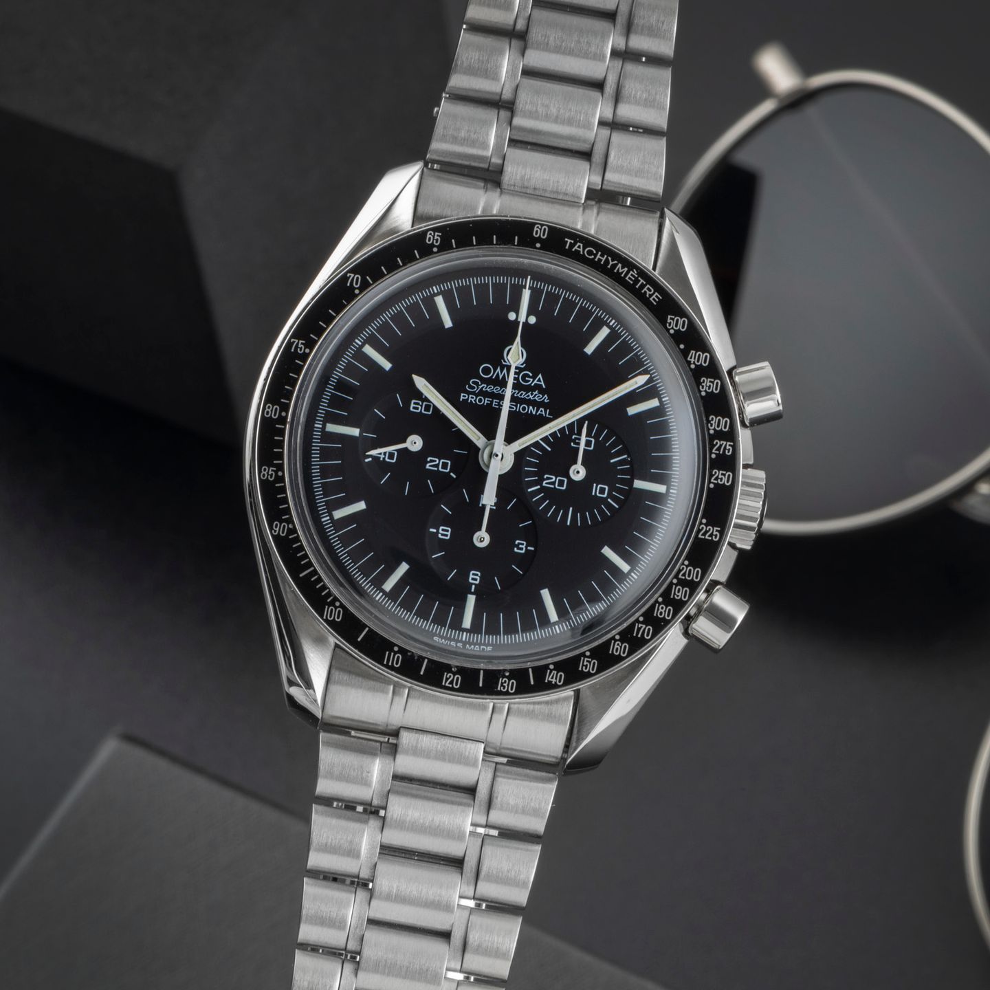 Omega Speedmaster Professional Moonwatch 3590.50.00 (Onbekend (willekeurig serienummer)) - Zwart wijzerplaat 42mm Staal (3/8)
