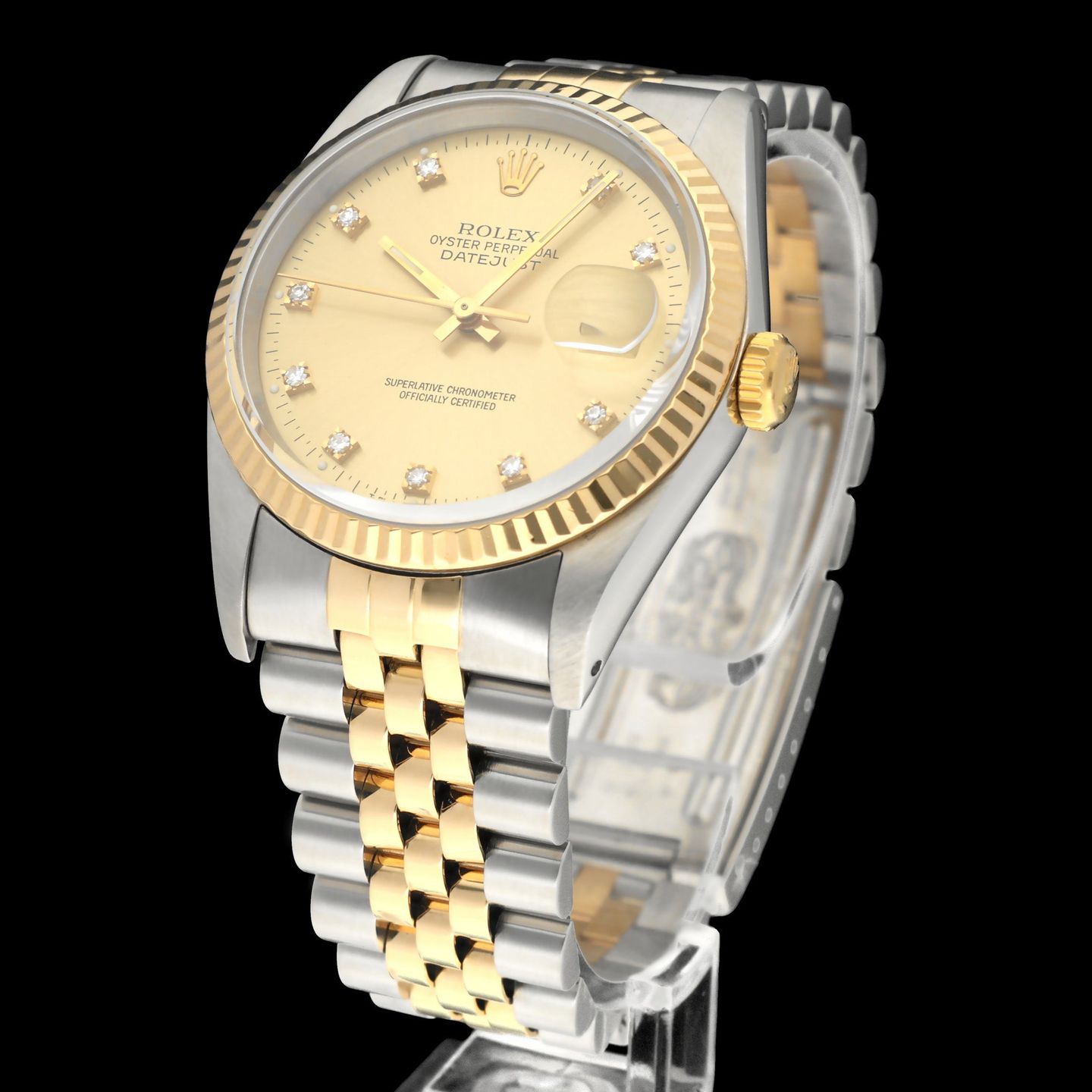 Rolex Datejust 36 16233G (1990) - 36mm Goud/Staal (2/8)