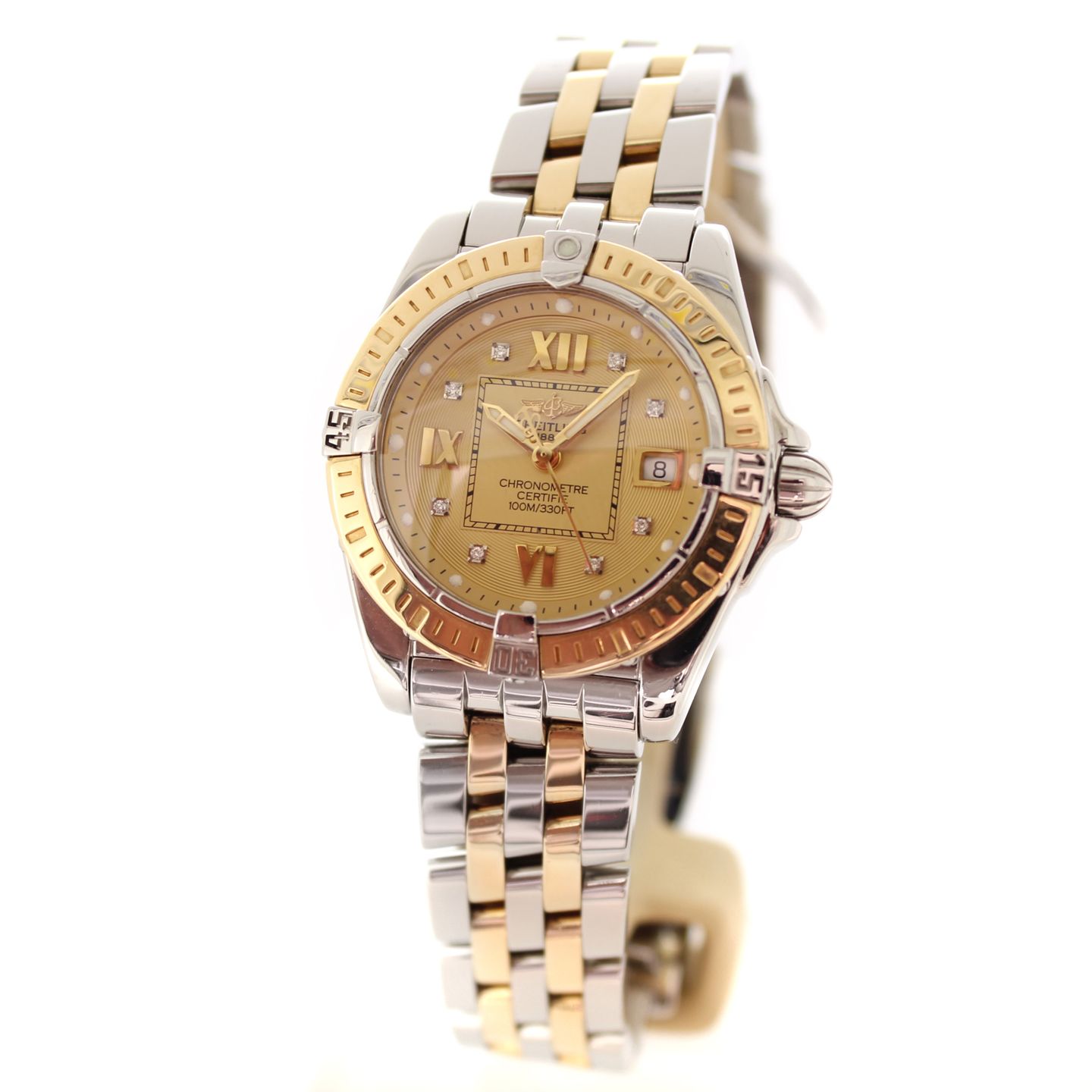 Breitling Cockpit Lady D71356 (Onbekend (willekeurig serienummer)) - Goud wijzerplaat 32mm Goud/Staal (1/7)