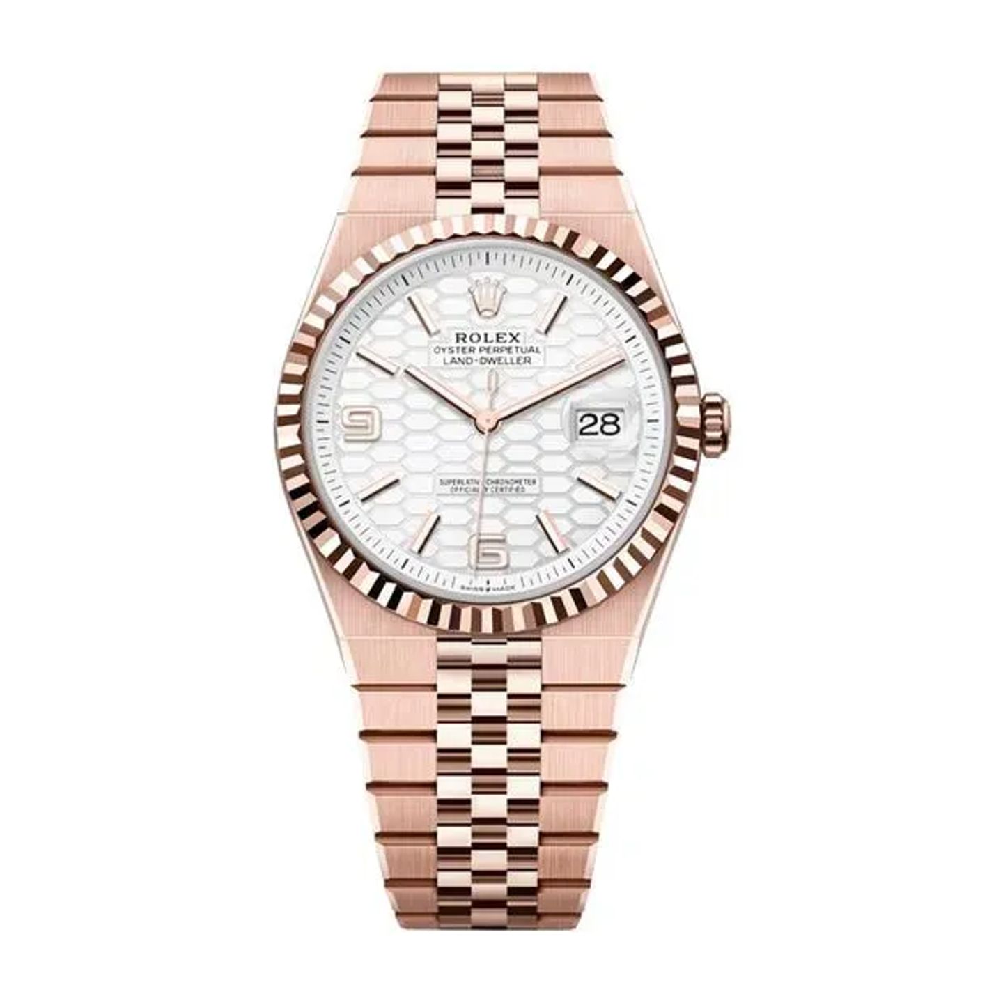 Rolex Land-Dweller 40 127335 (2025) - White dial 40 mm Rose Gold case (6/6)