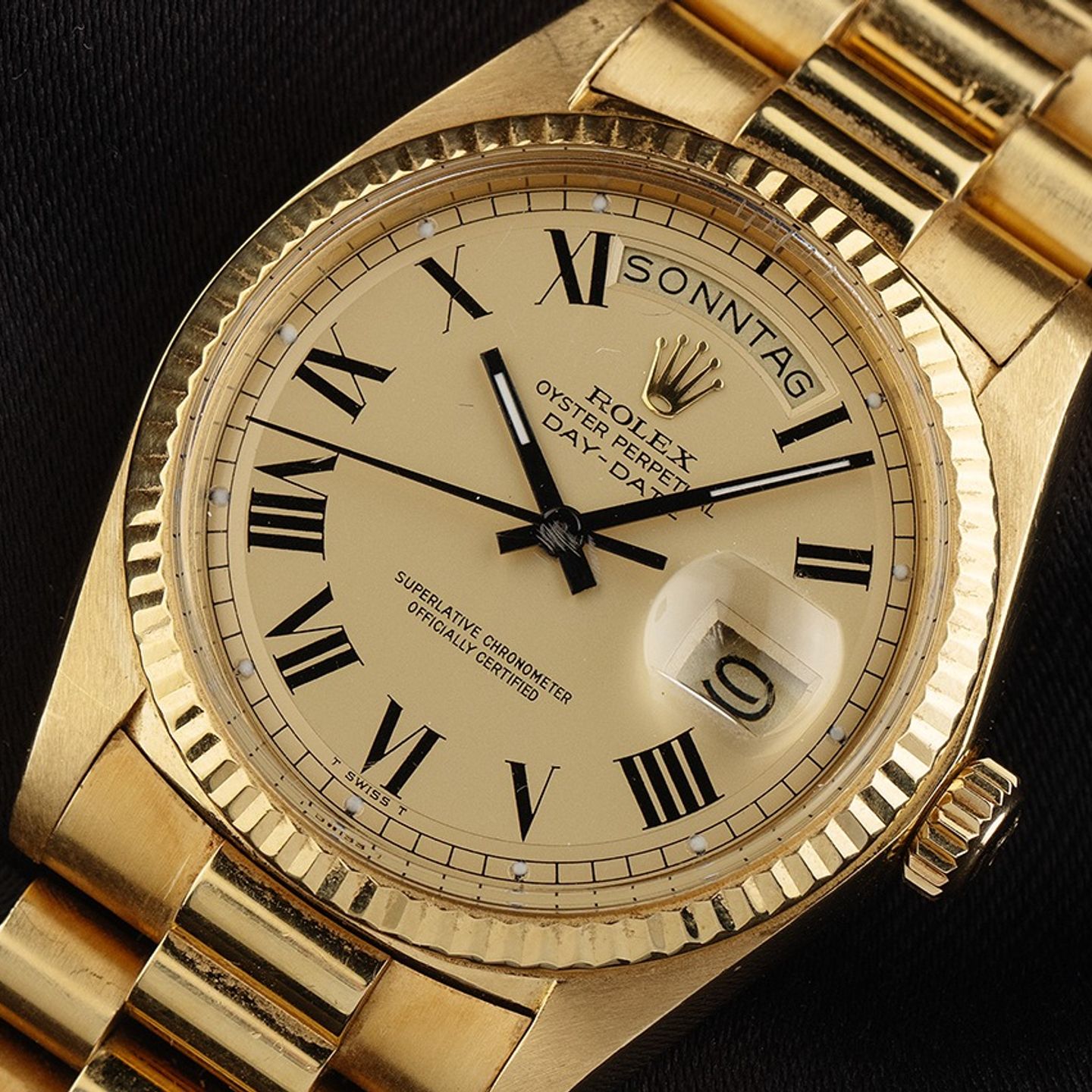 Rolex Day-Date 1803 (1975) - Champagne dial 36 mm Yellow Gold case (3/7)