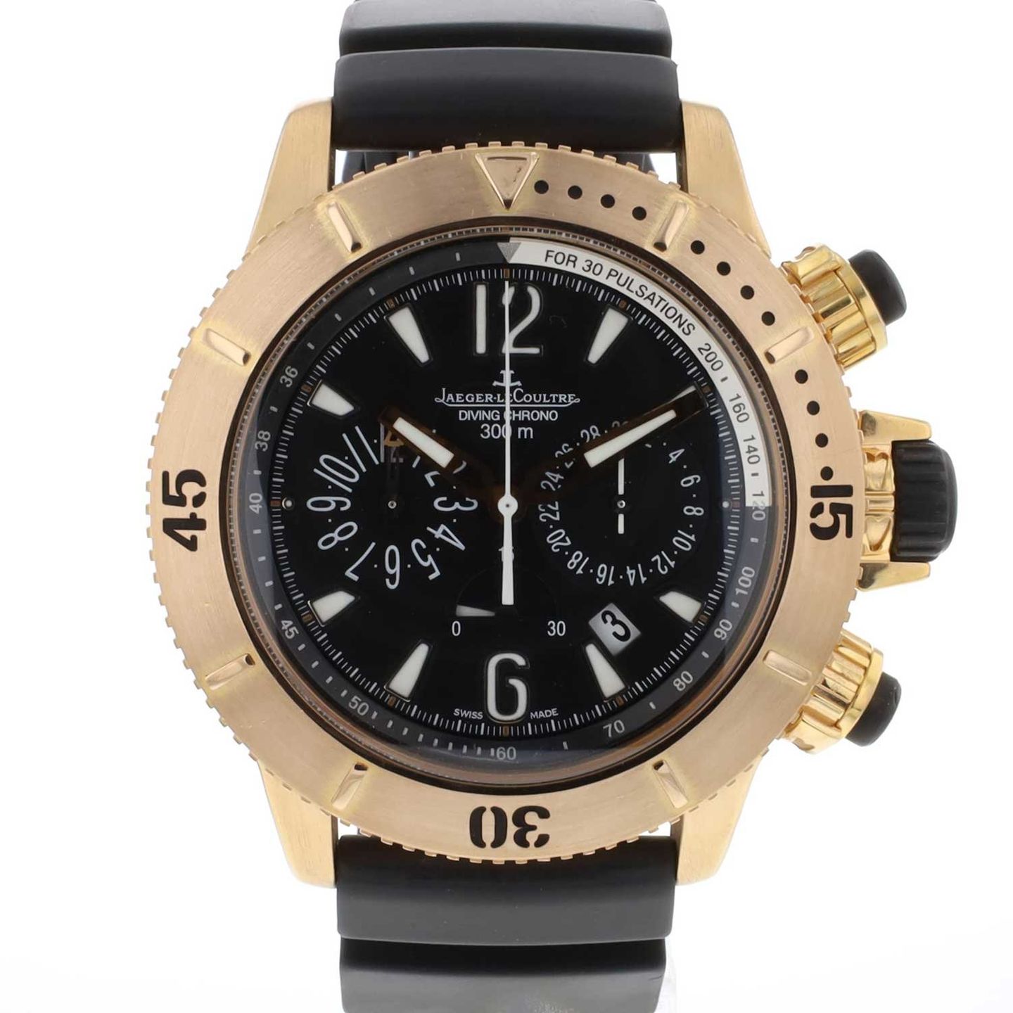 Jaeger-LeCoultre Master Compressor Diving 160.2.25 (2011) - Zwart wijzerplaat 44mm Roségoud (1/3)