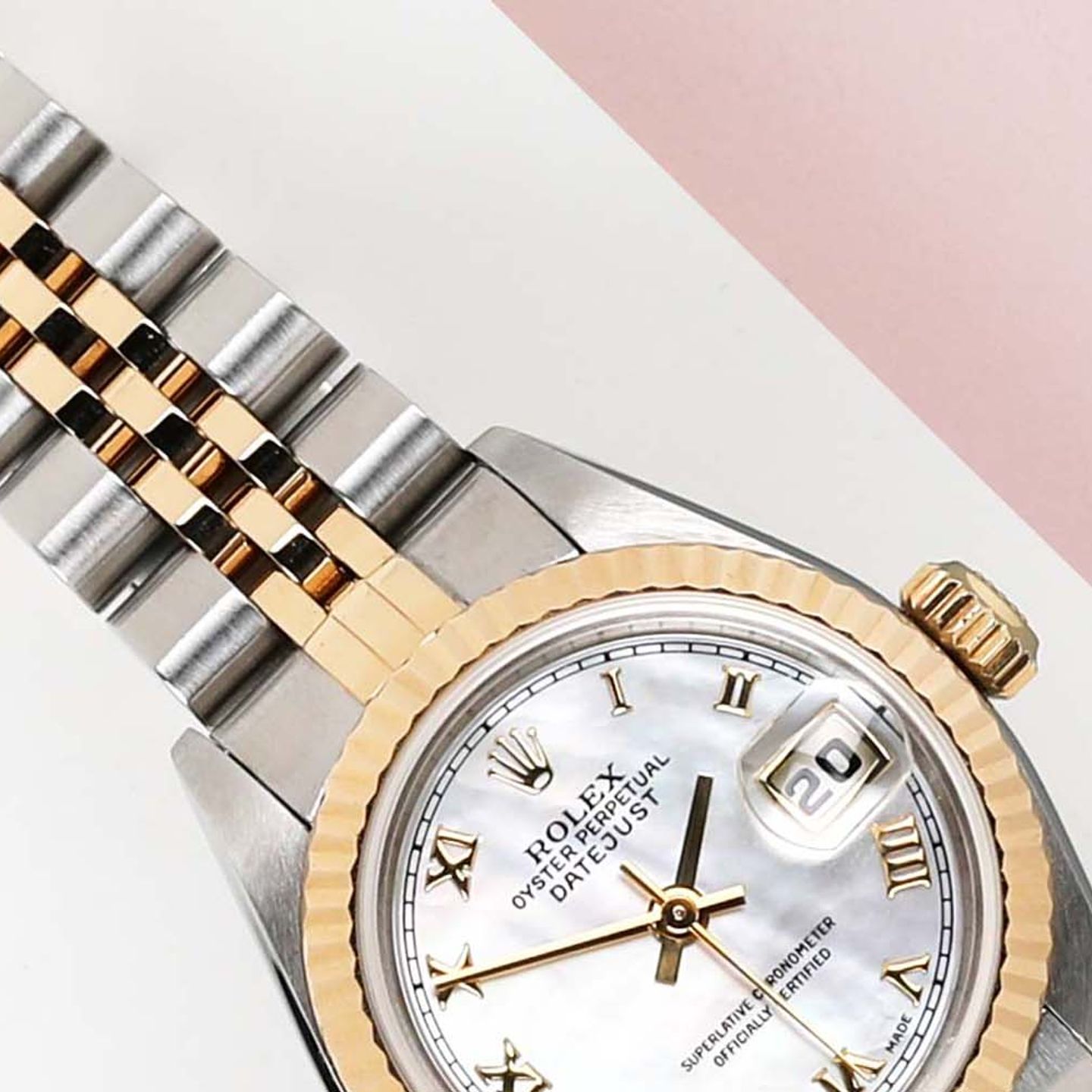 Rolex Lady-Datejust 69173 (1999) - Pearl dial 26 mm Gold/Steel case (3/7)