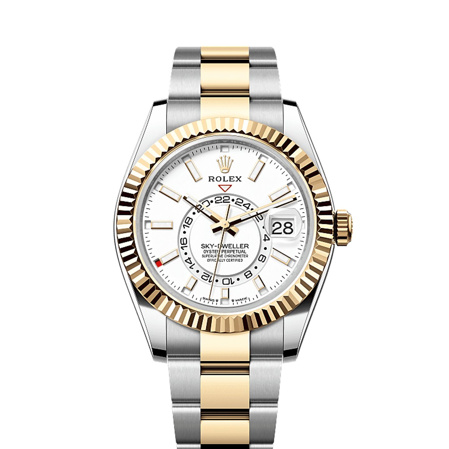Rolex Sky-Dweller 336933 (2025) - Wit wijzerplaat 42mm Goud/Staal (1/1)