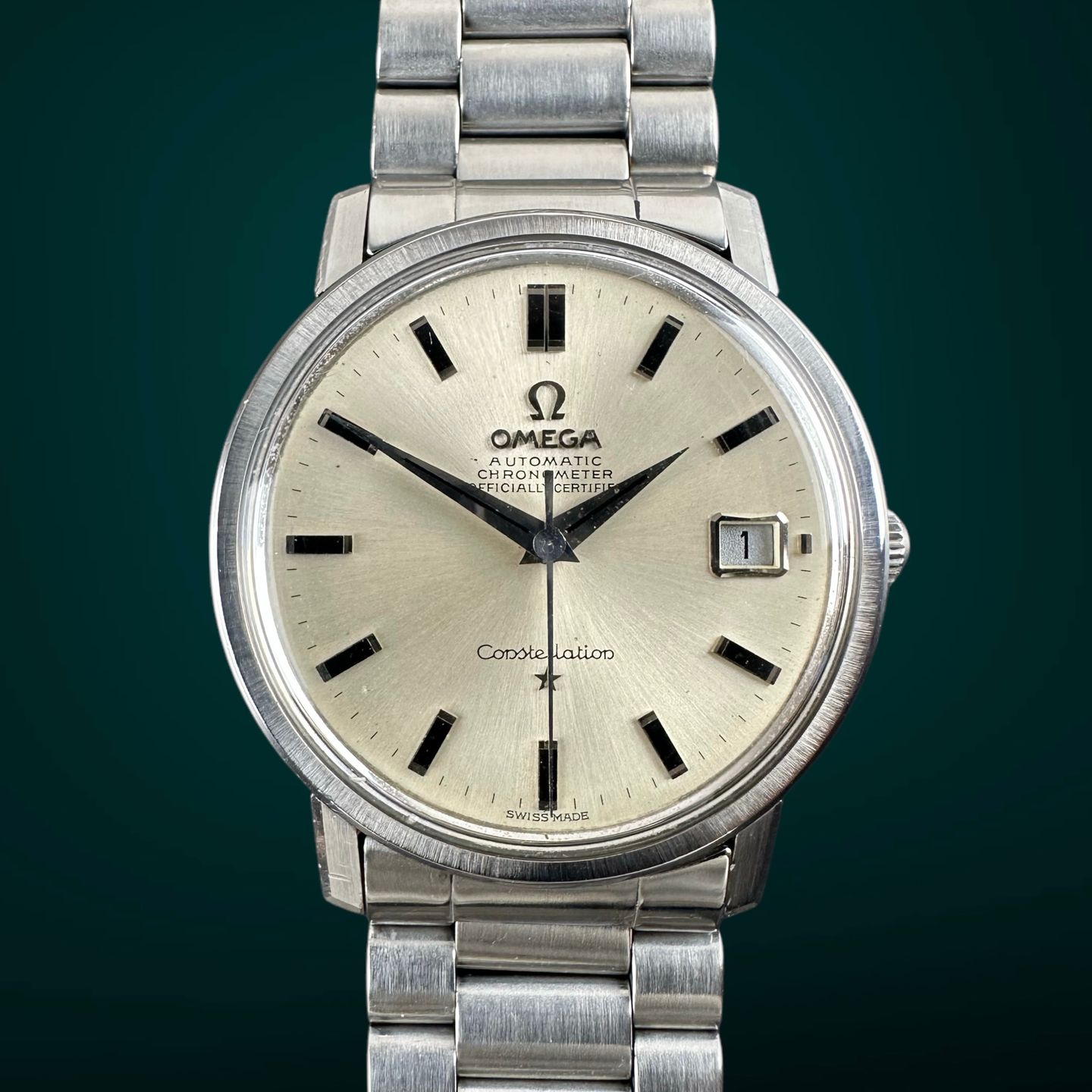 Omega Constellation 168.018 (1967) - White dial 35 mm Steel case (1/8)