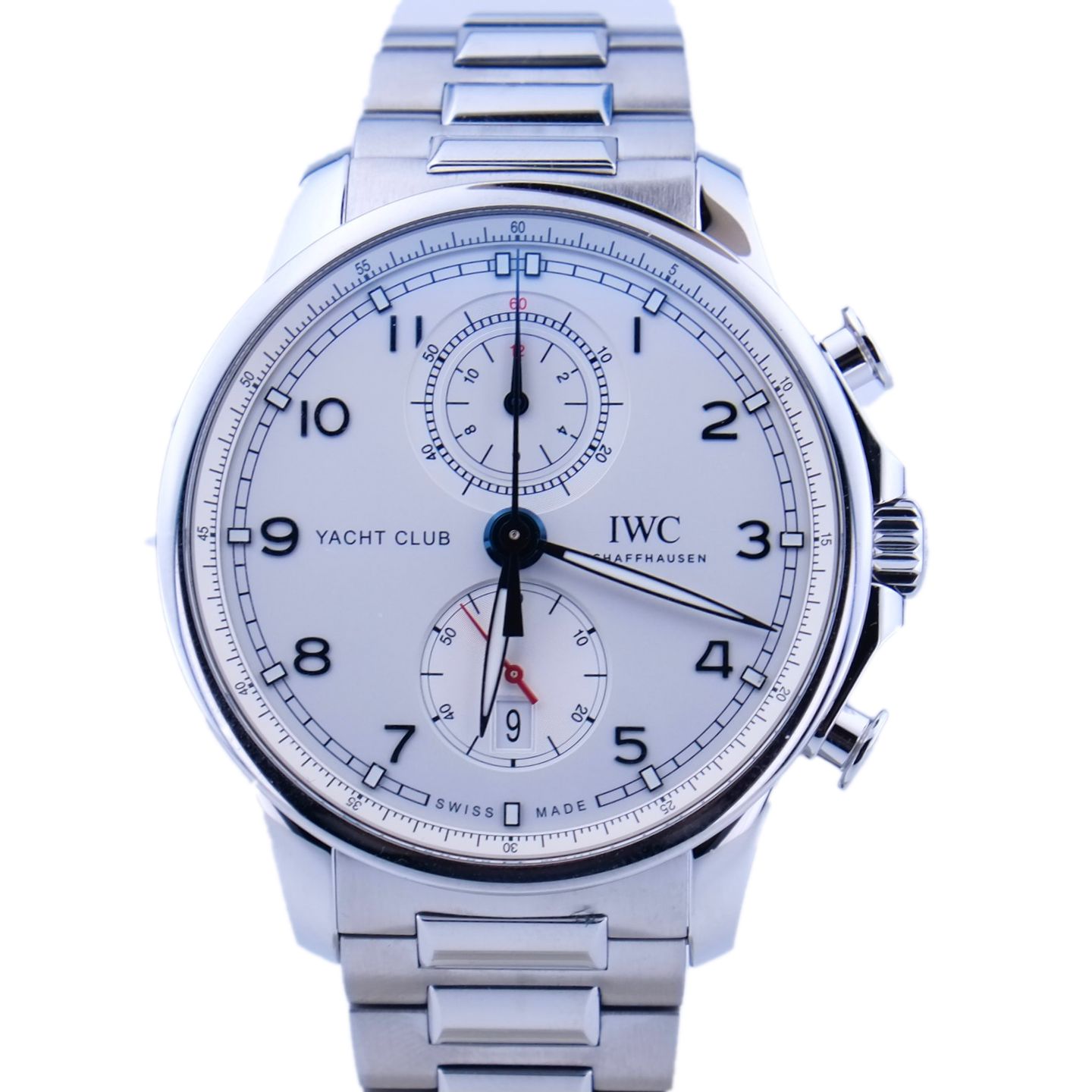 IWC Portuguese Yacht Club Chronograph IW390702 (2021) - Silver dial 45 mm Steel case (1/1)