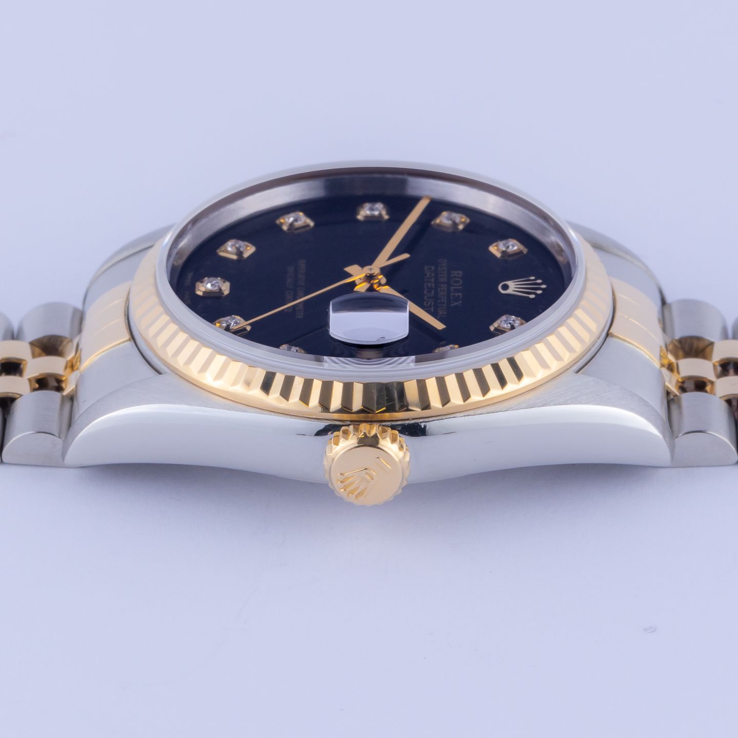 Rolex Datejust 36 16233 (1995) - Zwart wijzerplaat 36mm Goud/Staal (6/8)