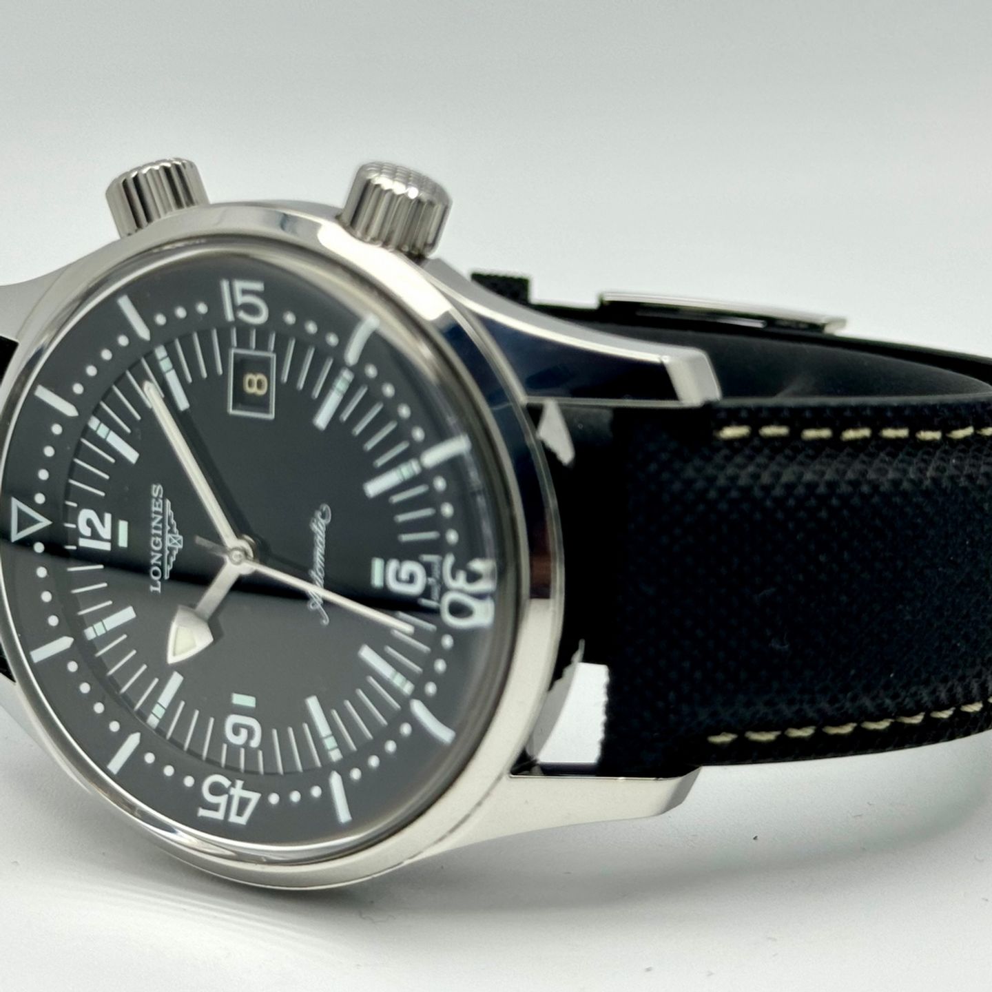 Longines Legend Diver L3.674.4.50.0 (2014) - Zwart wijzerplaat 42mm Staal (10/10)