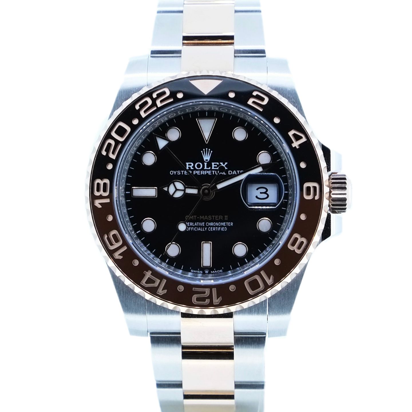 Rolex GMT-Master II 126711CHNR (2024) - Zwart wijzerplaat 40mm Goud/Staal (1/6)