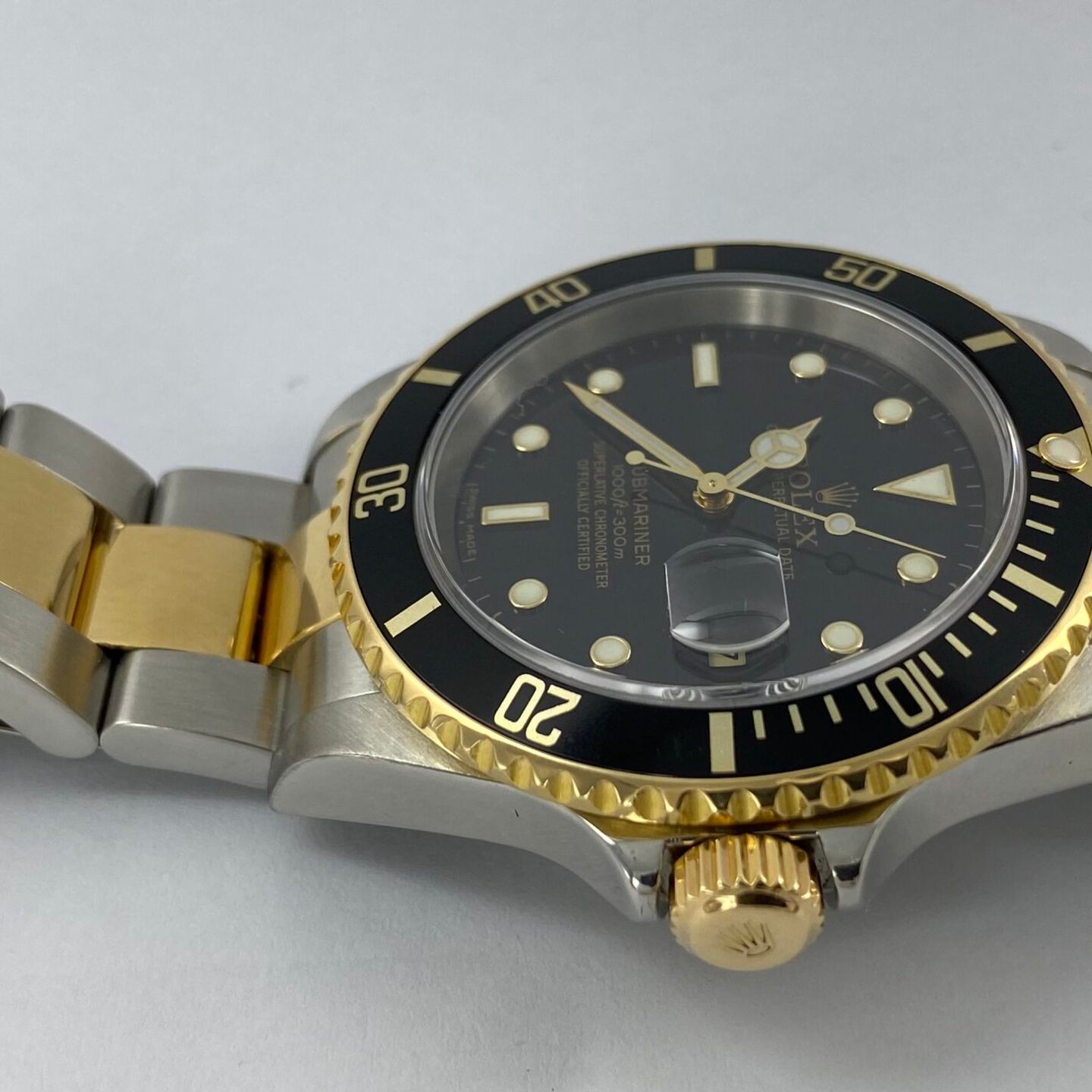 Rolex Submariner Date - (Unknown (random serial)) - Black dial 40 mm Gold/Steel case (6/8)