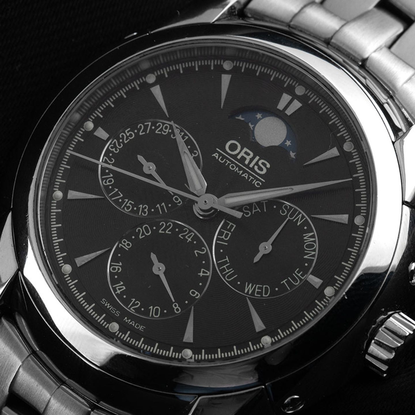 Oris Artelier 7546A (2002) - Black dial 40 mm Steel case (3/8)