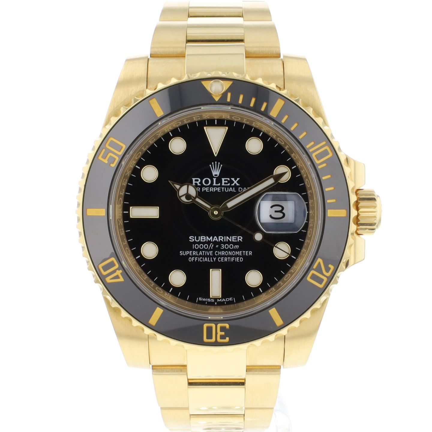 Rolex Submariner Date 116618LN (2019) - 40 mm Yellow Gold case (1/6)