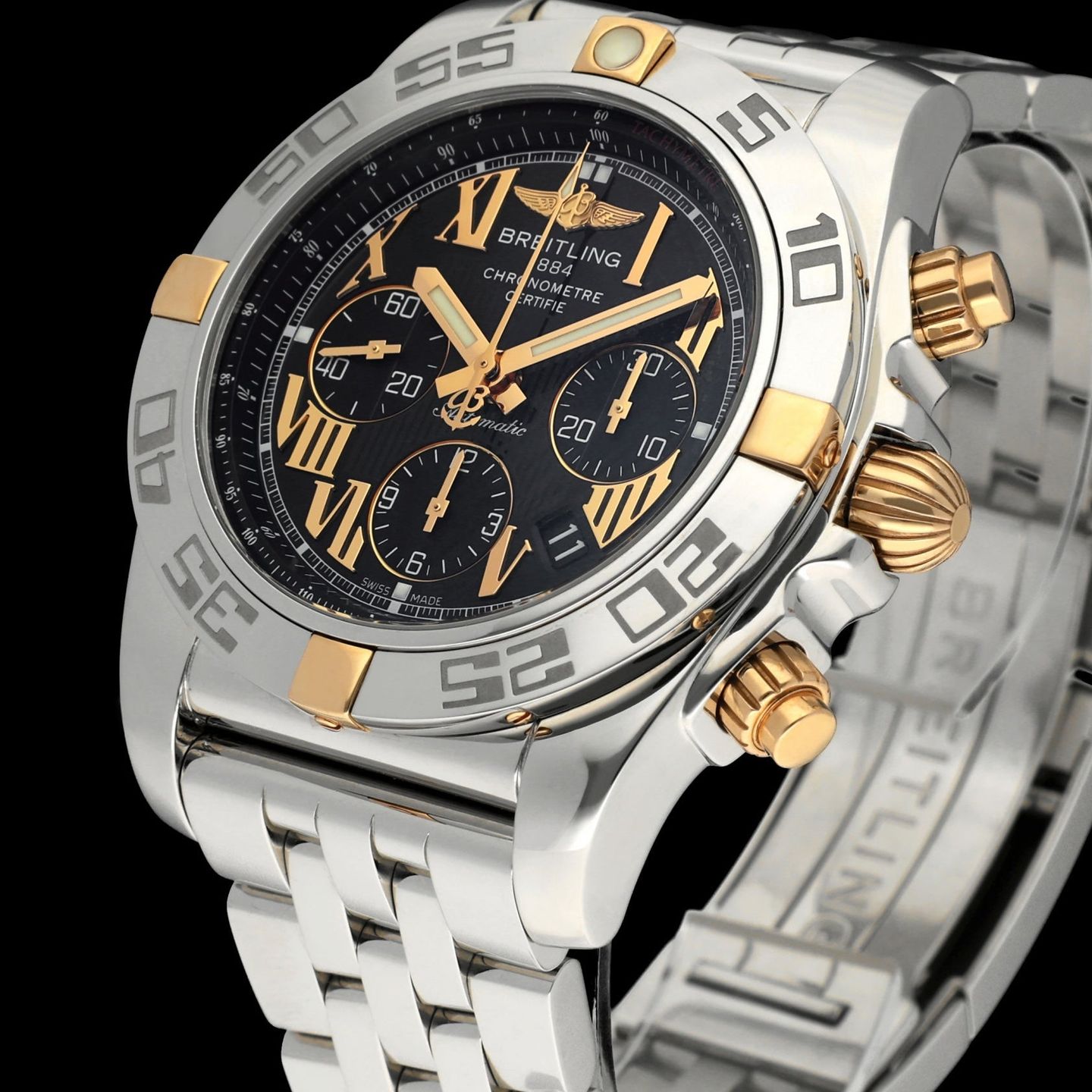 Breitling Chronomat 44 IB0110 (2020) - Black dial 44 mm Steel case (7/8)