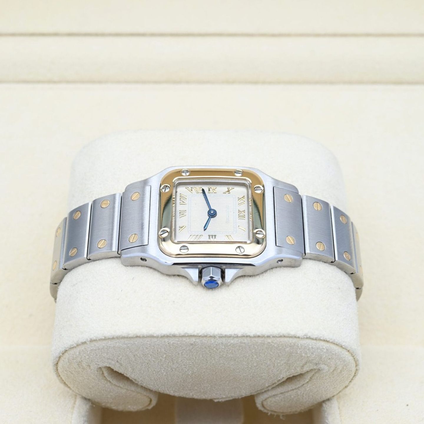 Cartier Santos Galbée 1567 (Unknown (random serial)) - White dial 24 mm Gold/Steel case (4/8)