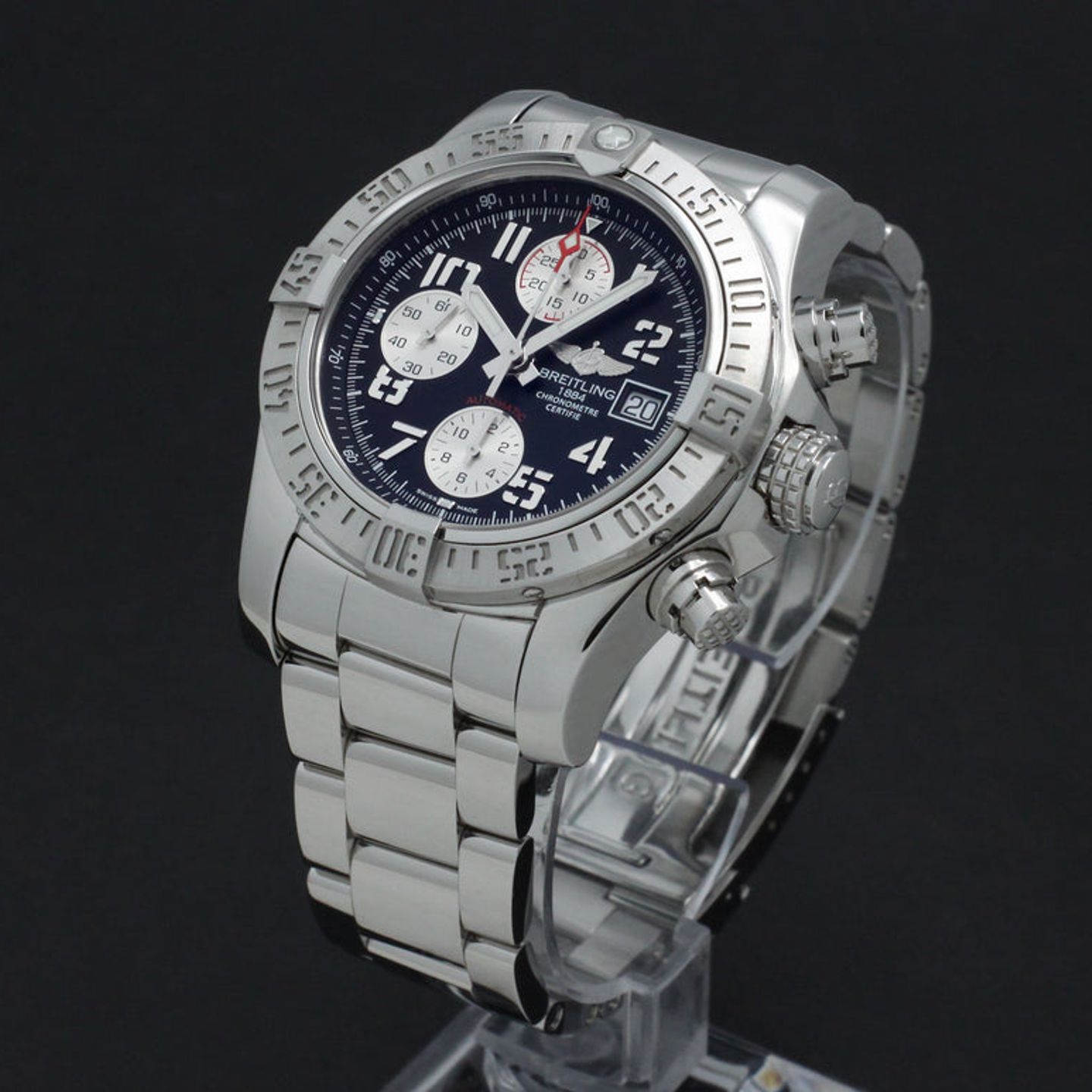 Breitling Avenger II A13381 (2014) - Zwart wijzerplaat 43mm Staal (5/7)