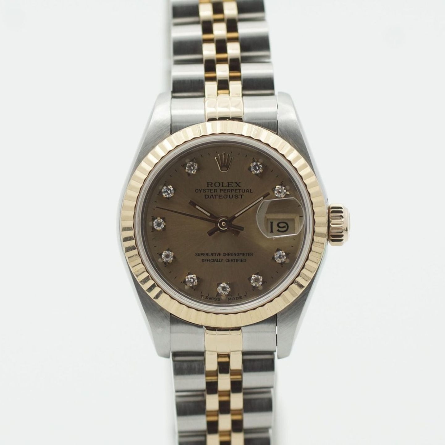 Rolex Lady-Datejust 69173 (1988) - Champagne dial 26 mm Gold/Steel case (2/8)