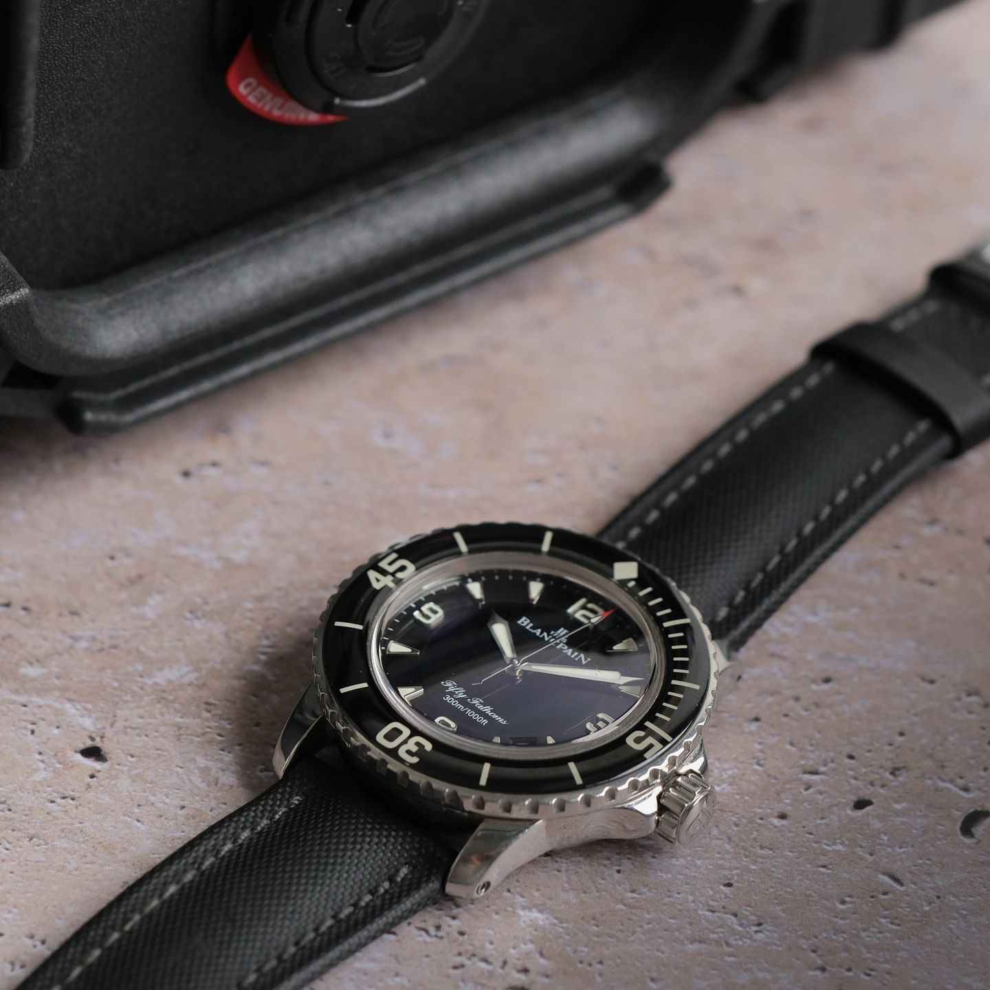 Blancpain Fifty Fathoms 5015-1130-52 (Unknown (random serial)) - Black dial 46 mm Steel case (5/7)