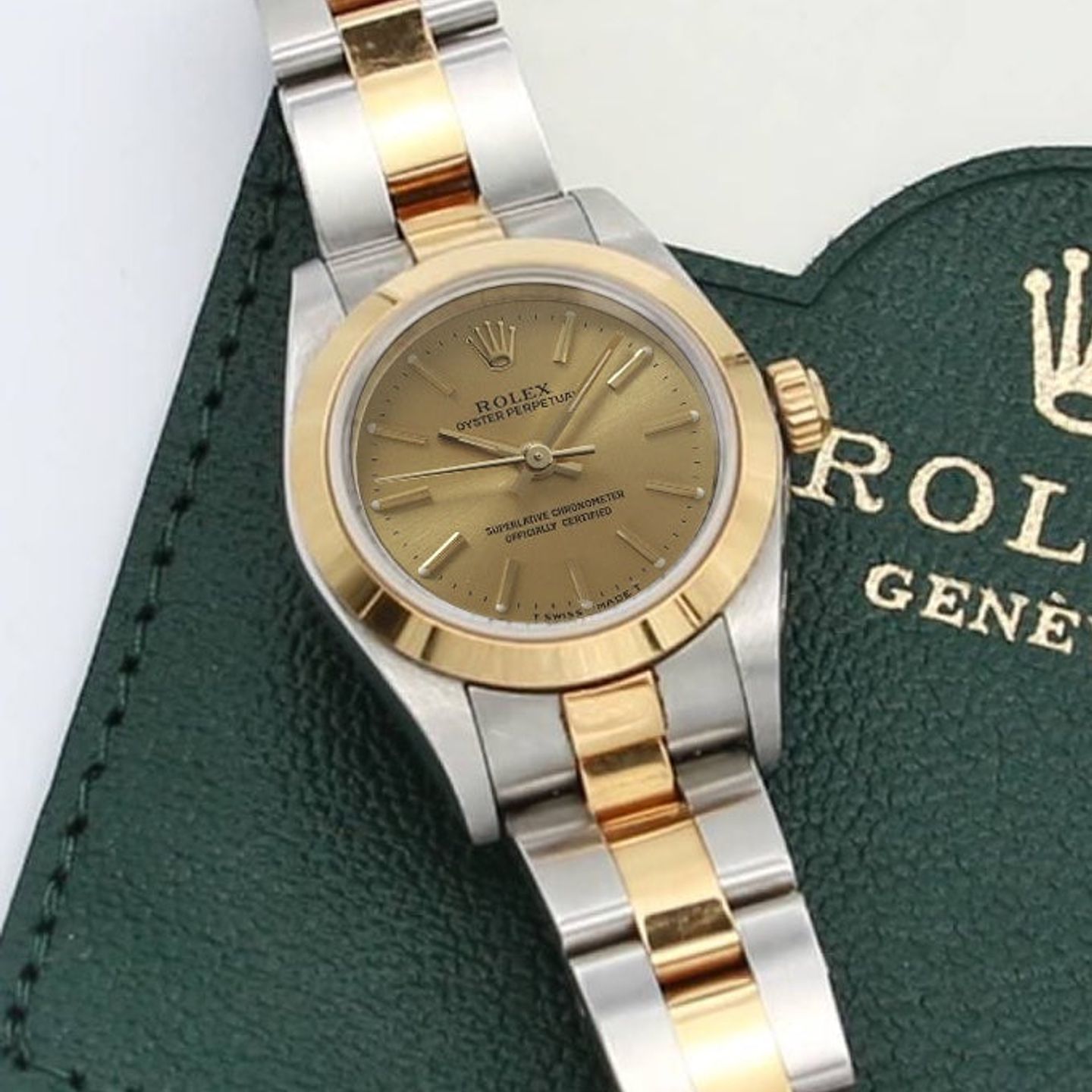 Rolex Oyster Perpetual 76183 (Unknown (random serial)) - Gold/Steel case (1/5)