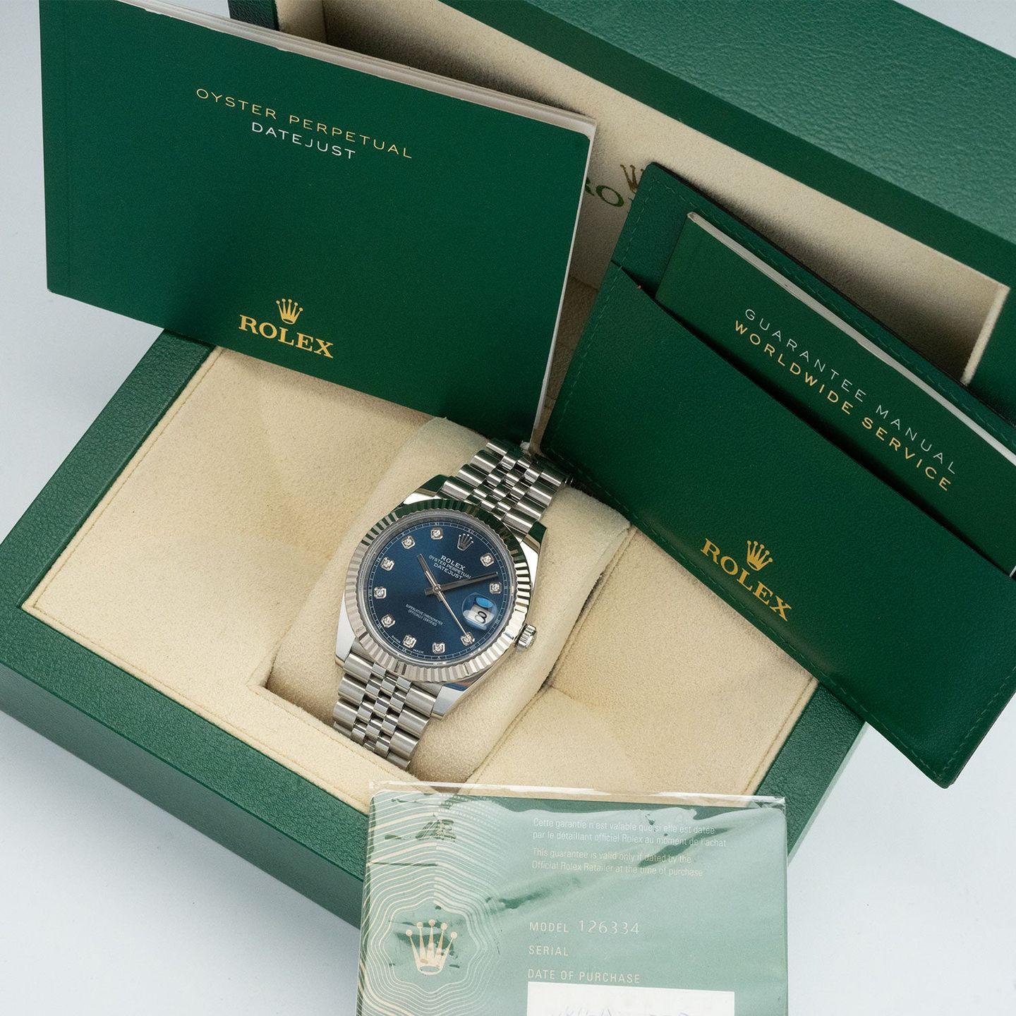 Rolex Datejust 41 126334 (2022) - Blauw wijzerplaat 41mm Staal (5/5)