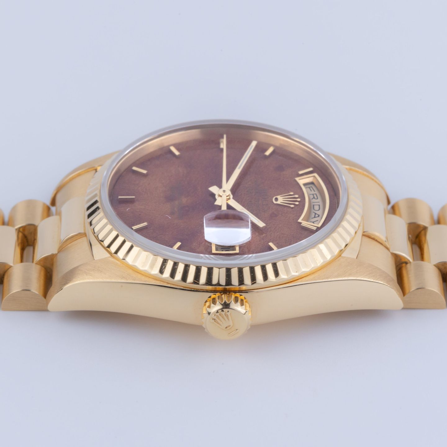 Rolex Day-Date 36 18248 (1989) - Brown dial 36 mm Yellow Gold case (7/8)