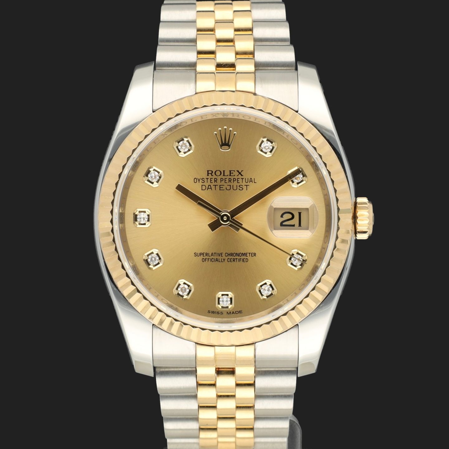 Rolex Datejust 36 116233 (2013) - 36mm Goud/Staal (2/8)