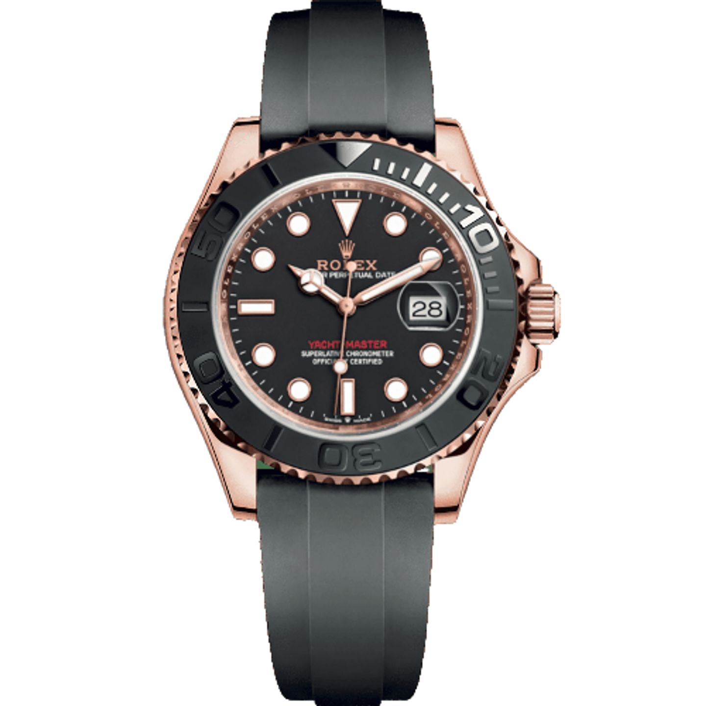 Rolex Yacht-Master 40 126655 (2025) - Black dial 40 mm Rose Gold case (1/6)